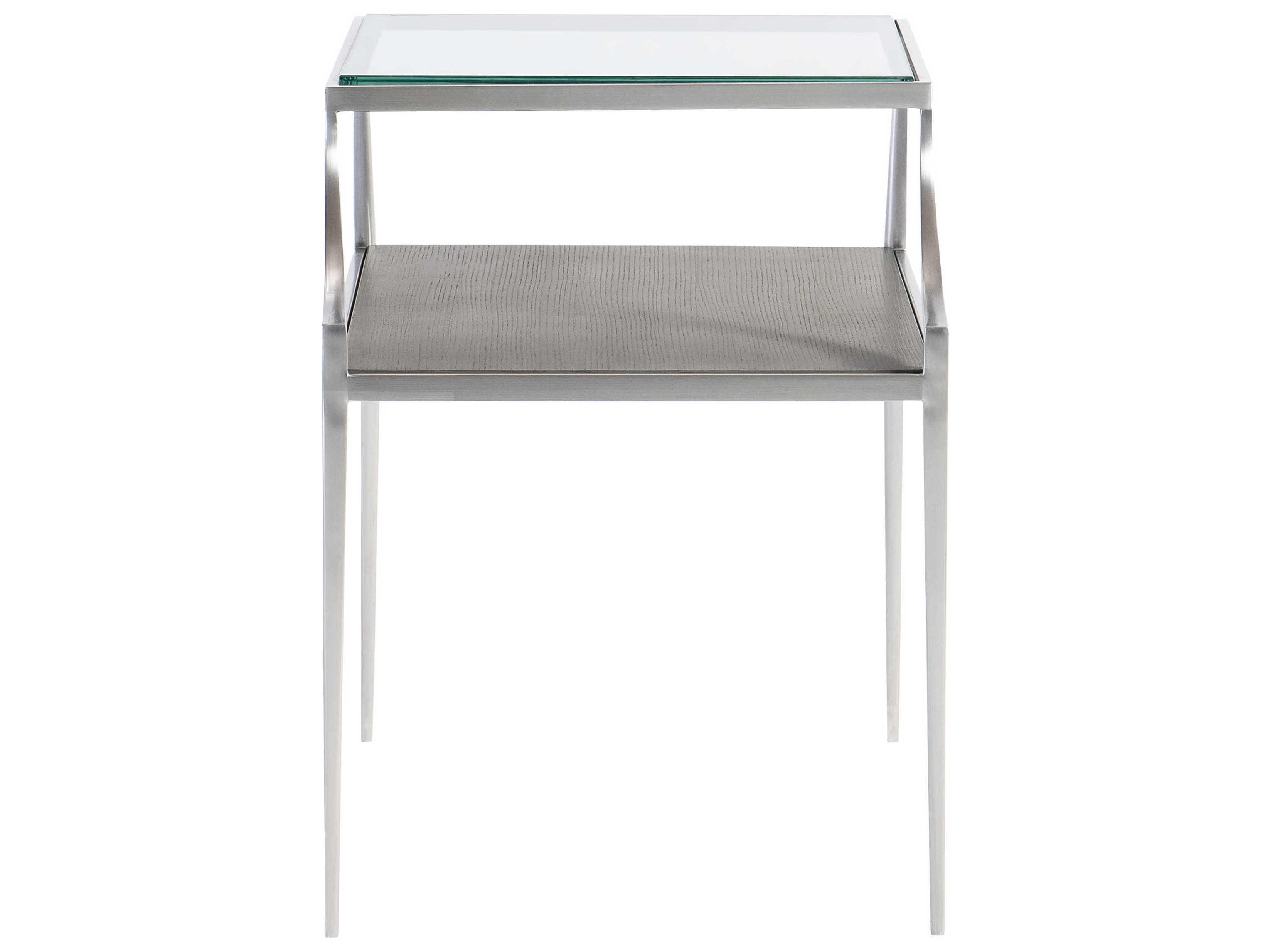 Bernhardt Cornelia Rectangular Glass Nebbia End Table