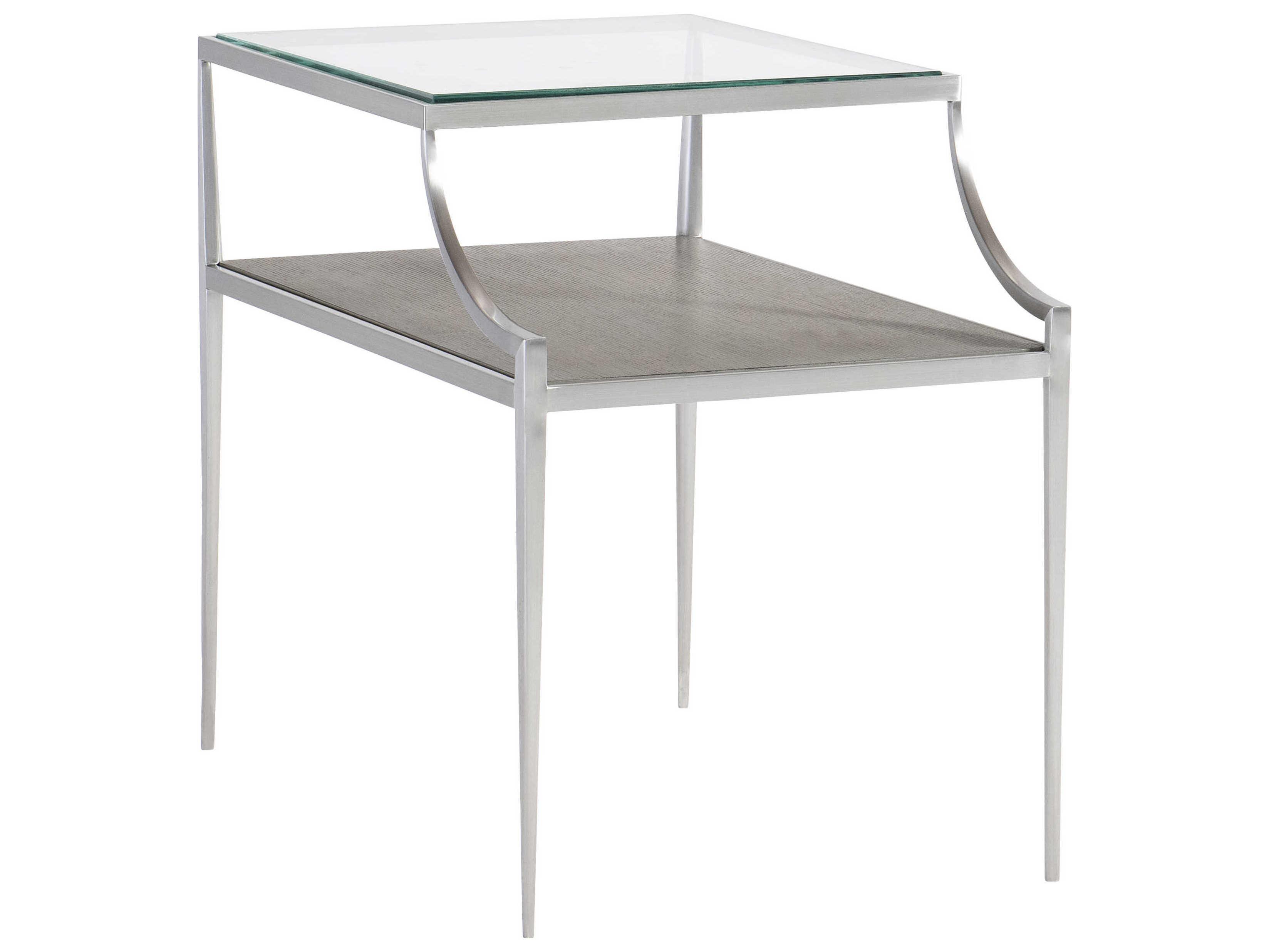 Bernhardt Cornelia Rectangular Glass Nebbia End Table