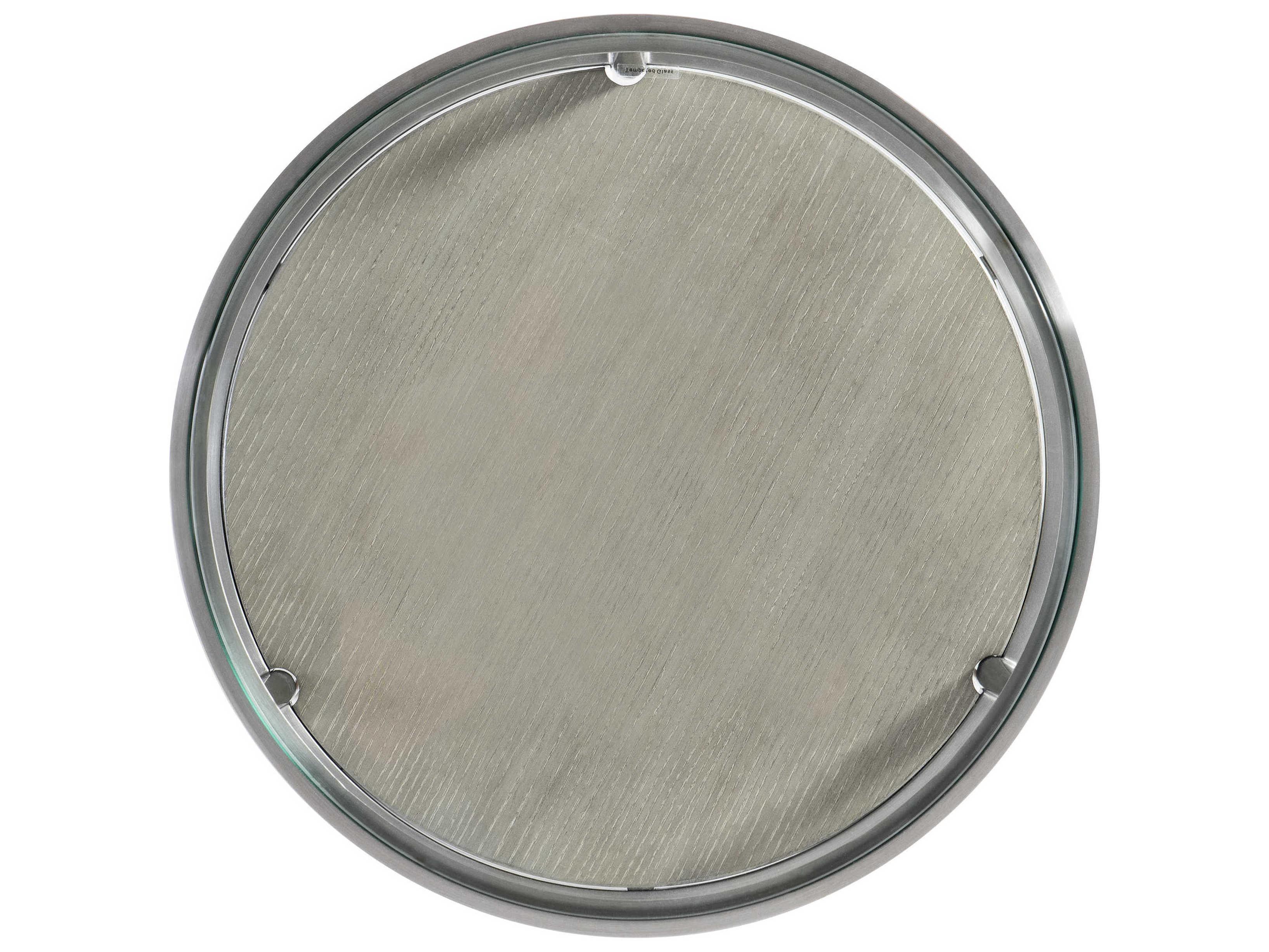 Bernhardt Cornelia Round Glass Nebbia End Table