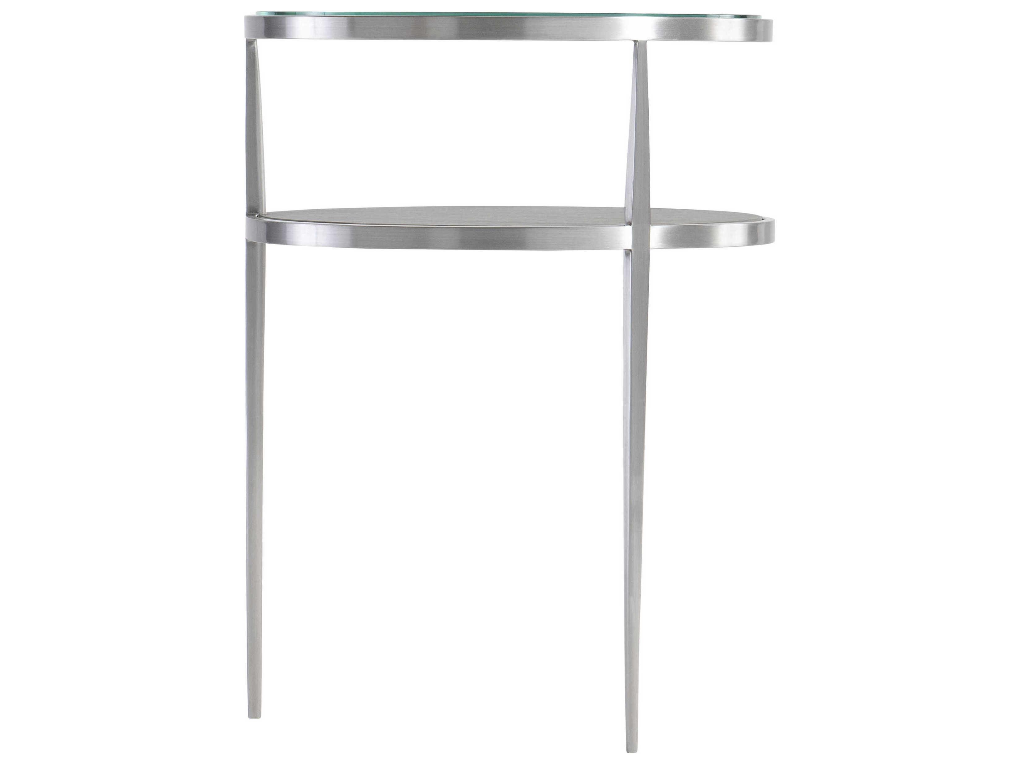 Bernhardt Cornelia Round Glass Nebbia End Table