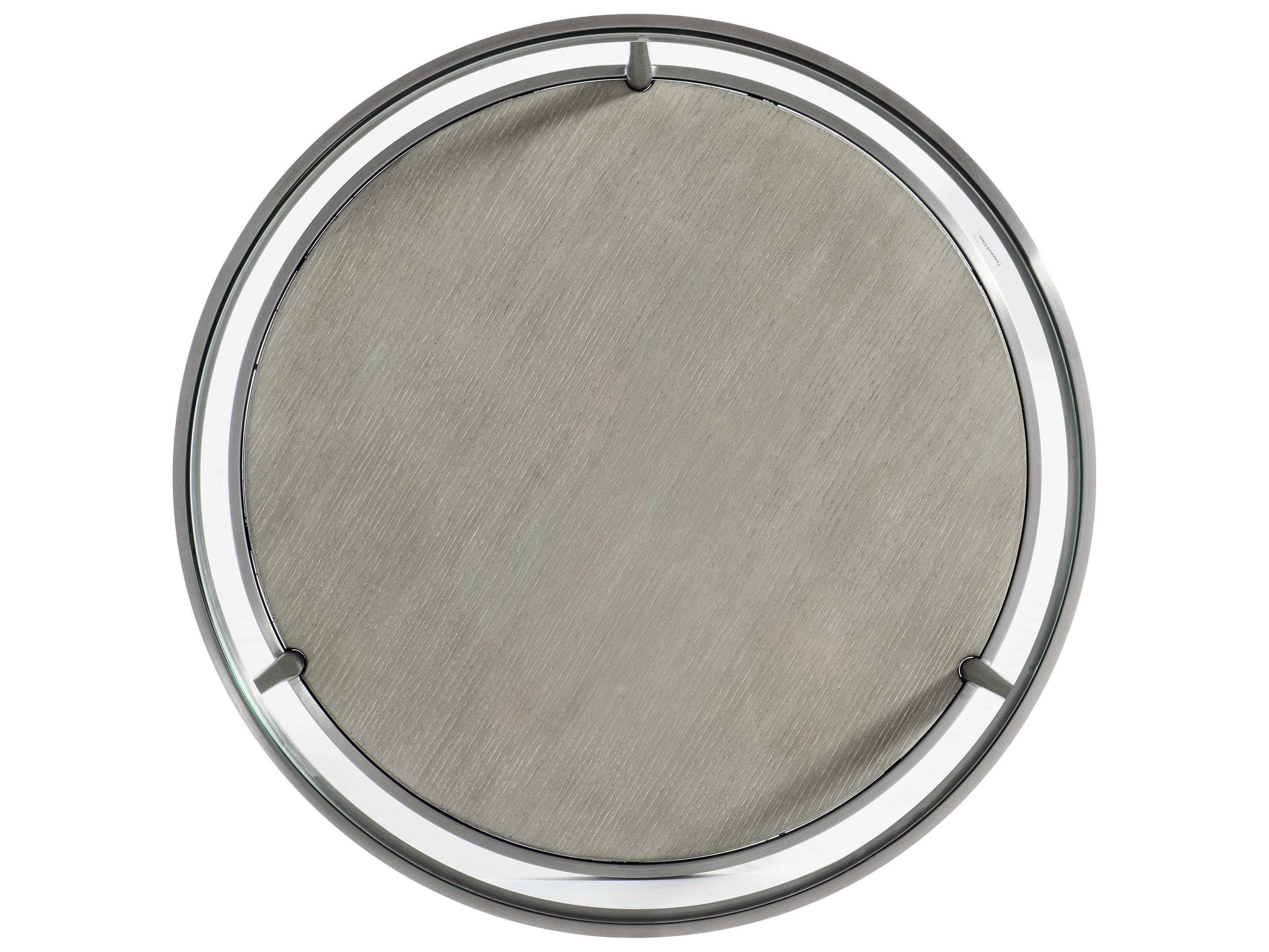 Bernhardt Cornelia Round Glass Nebbia End Table