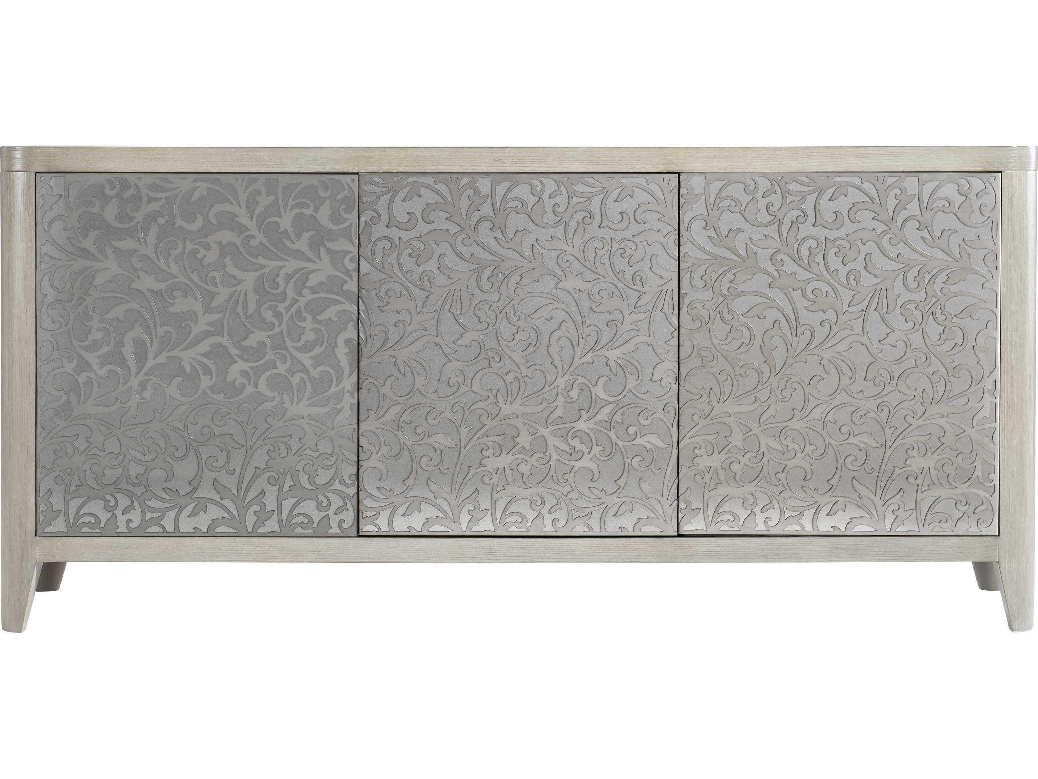 Bernhardt Cornelia 72" Ash Wood Glazed Stainless Steel Sideboard