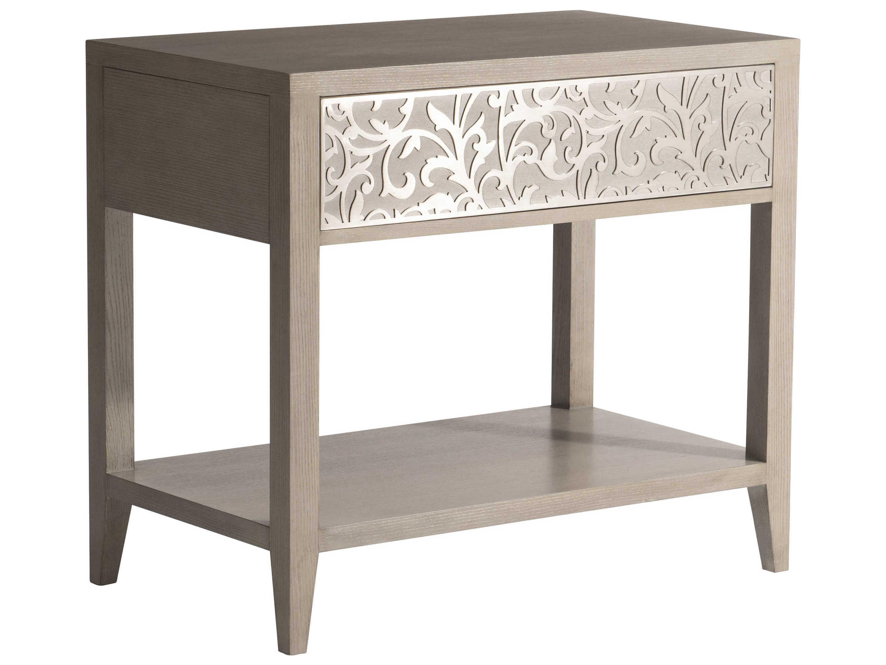 Bernhardt Cornelia 1-Drawer Beige Ash Wood Nightstand