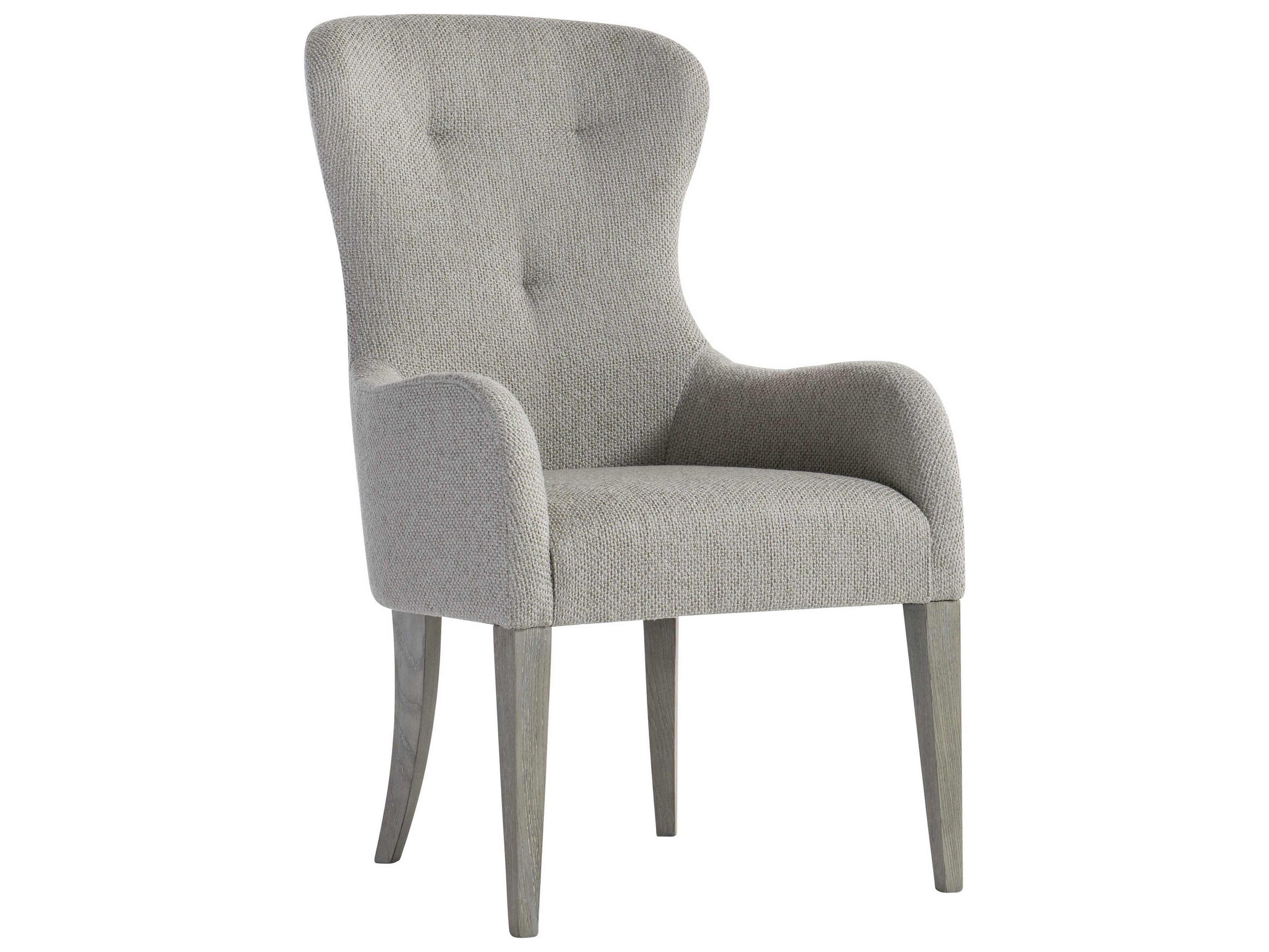 Bernhardt Cornelia Gray Upholstered Arm Dining Chair