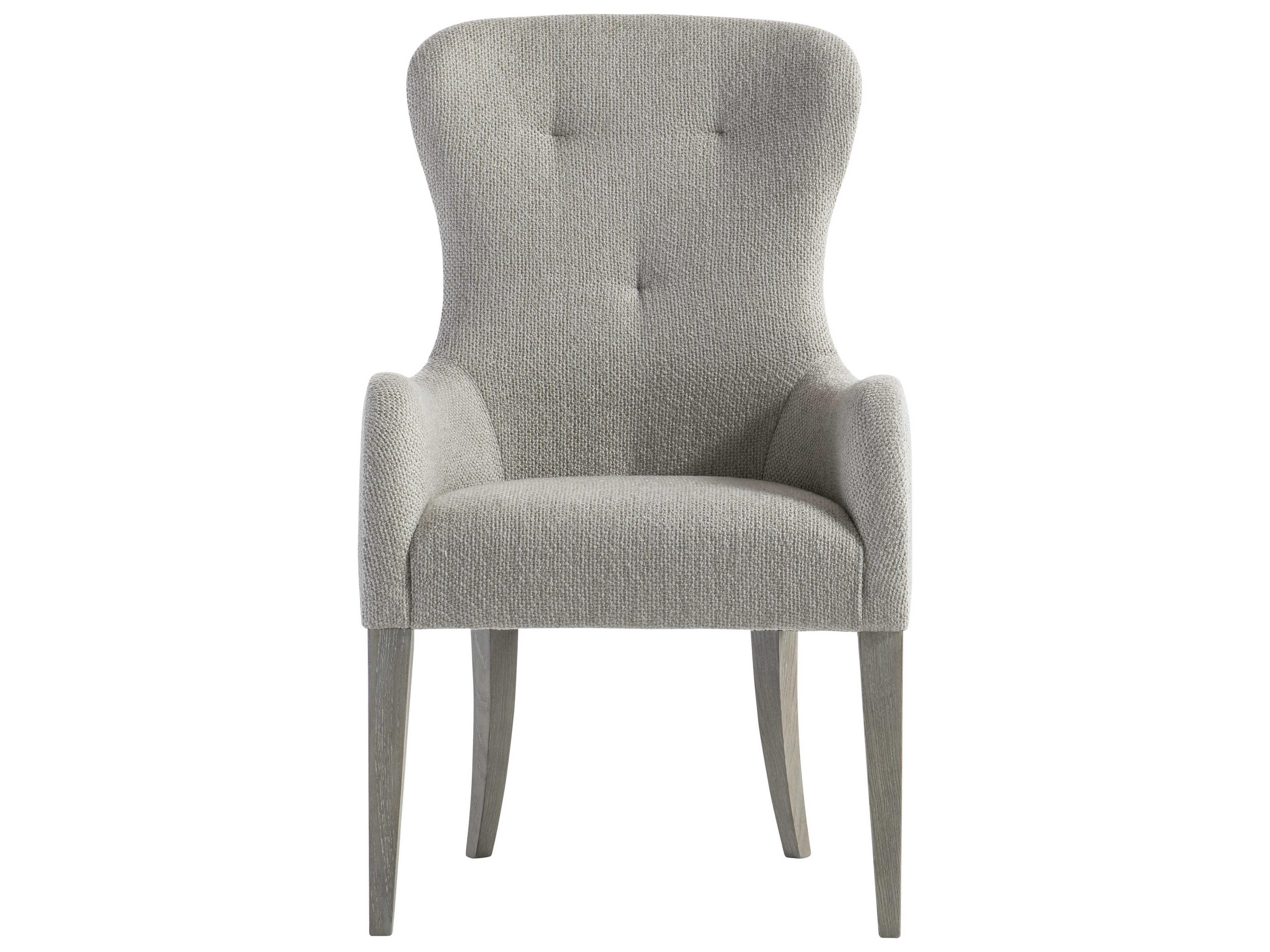 Bernhardt Cornelia Gray Upholstered Arm Dining Chair