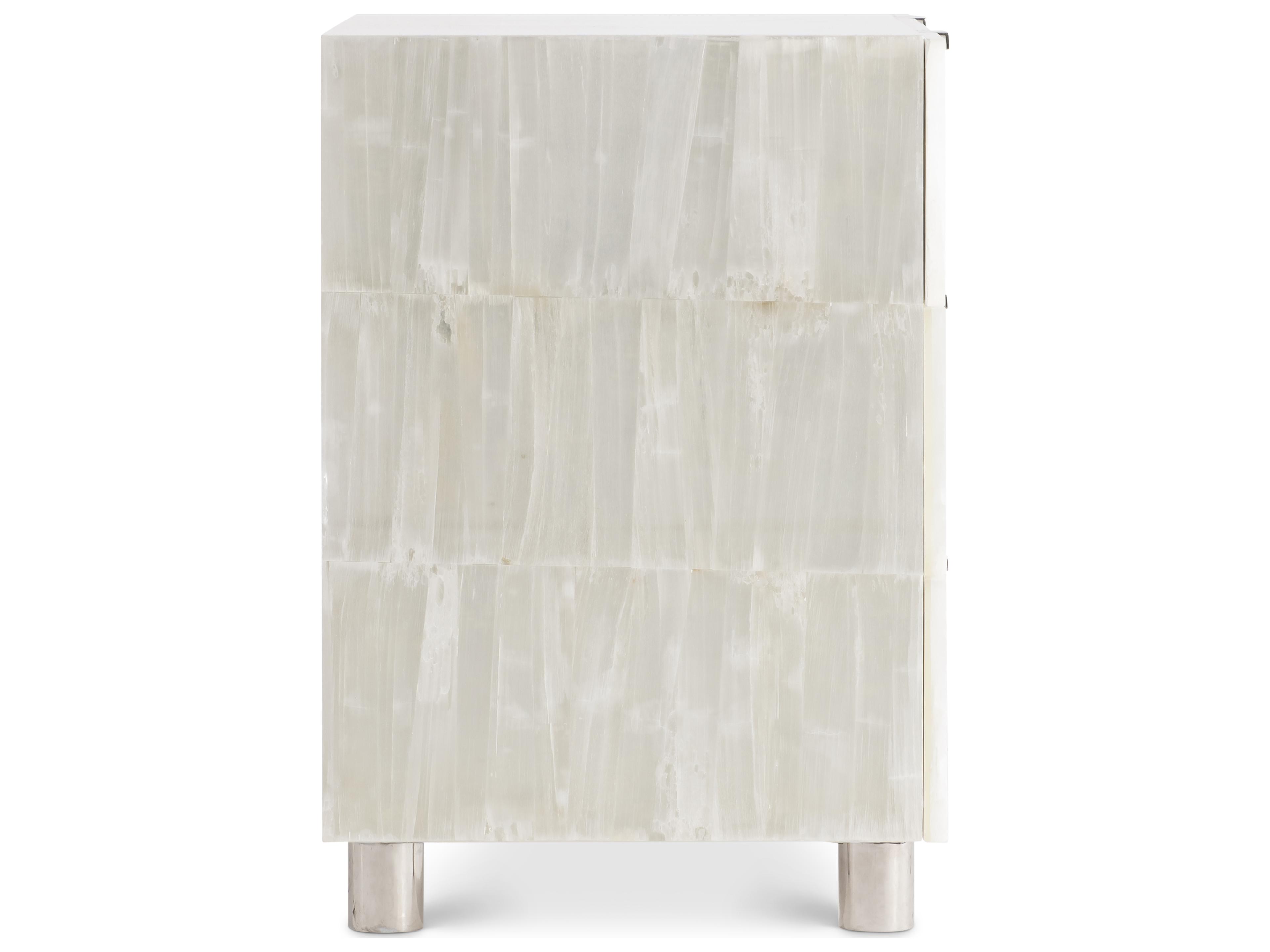 Bernhardt Salka 3-Drawers Silver Nightstand