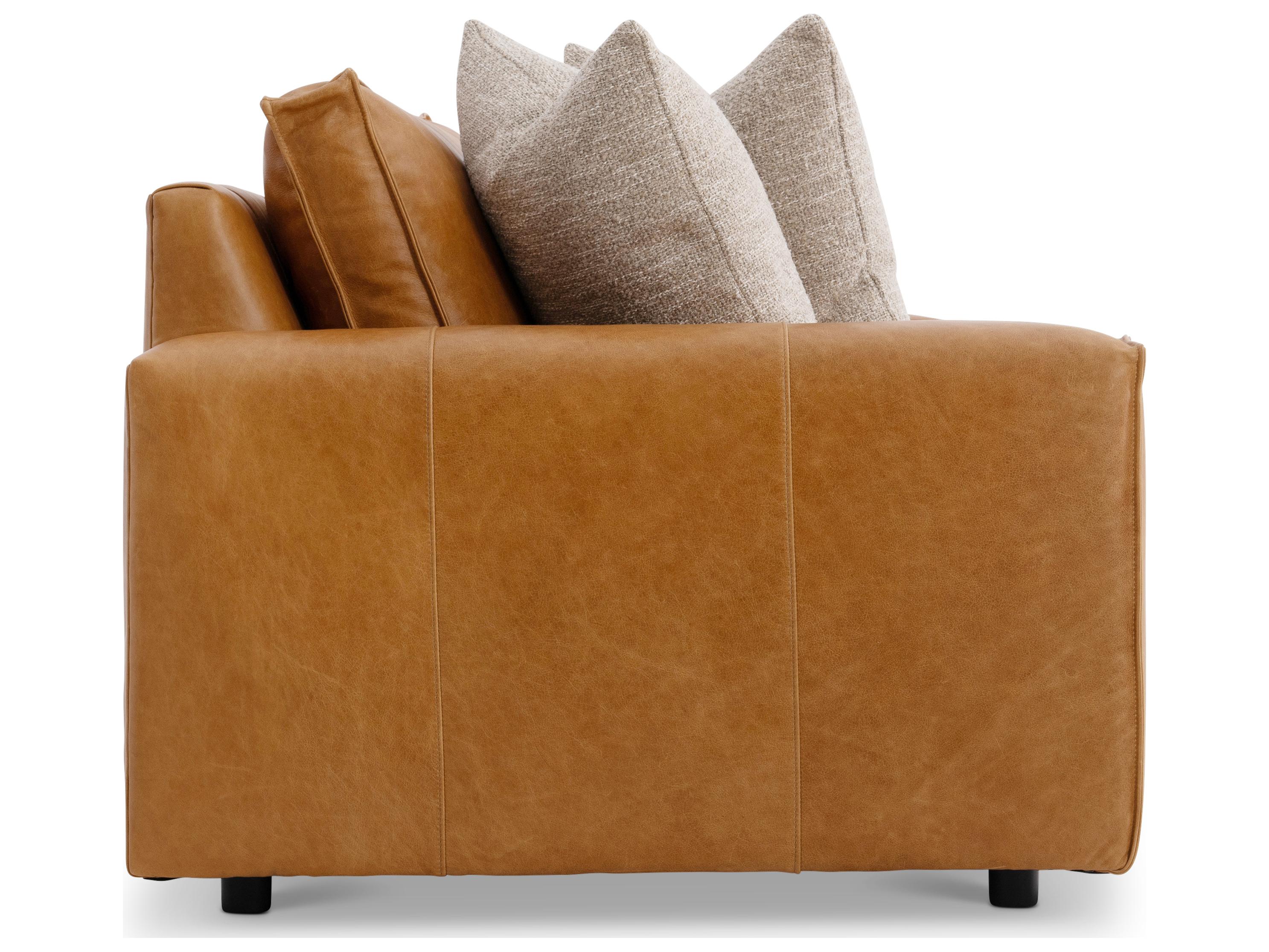 Bernhardt Nest Tan Leather Sofa