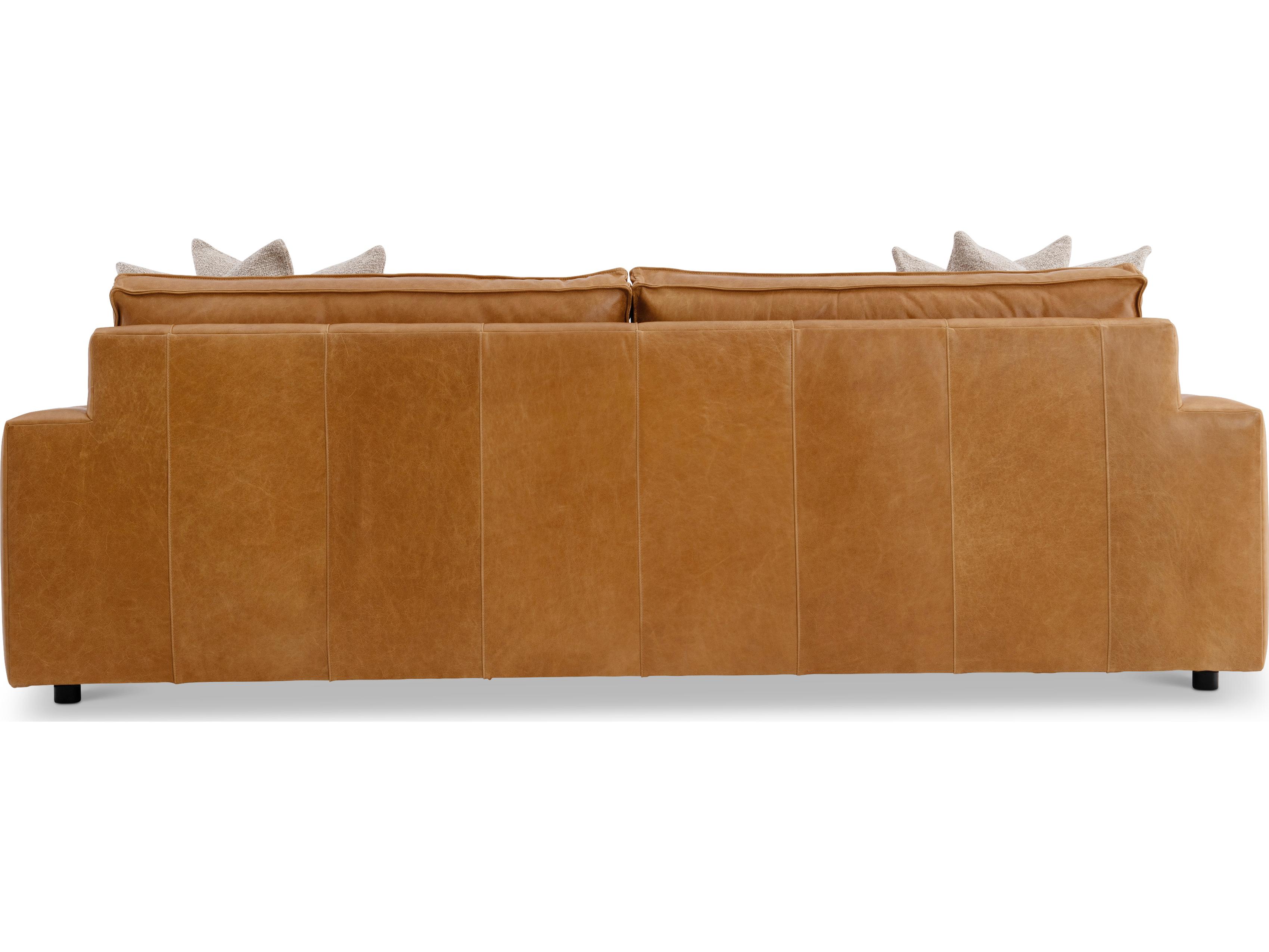 Bernhardt Nest Tan Leather Sofa