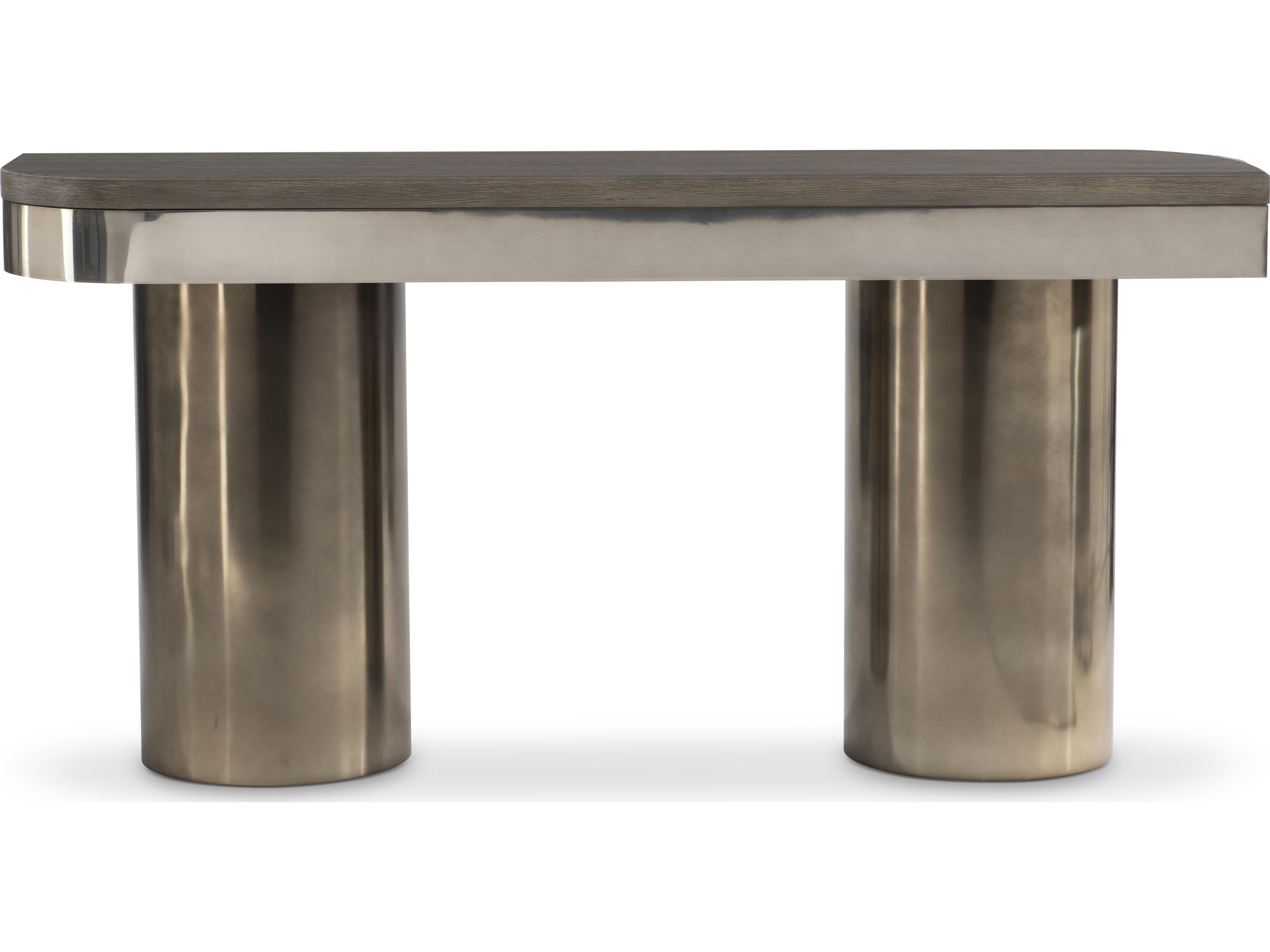 Bernhardt Jacopo Rectangular Wood Bronze Console Table