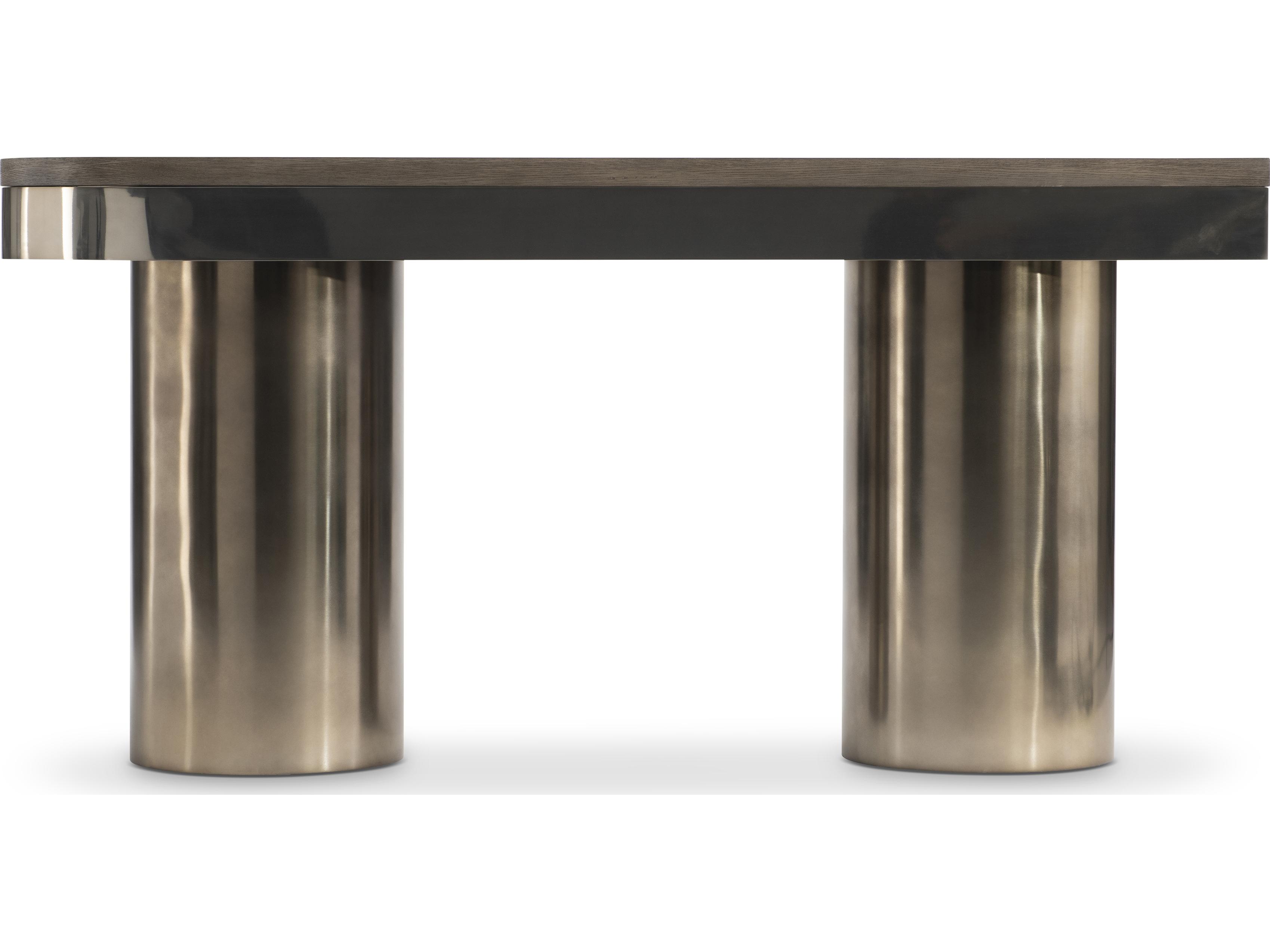 Bernhardt Jacopo Rectangular Wood Bronze Console Table