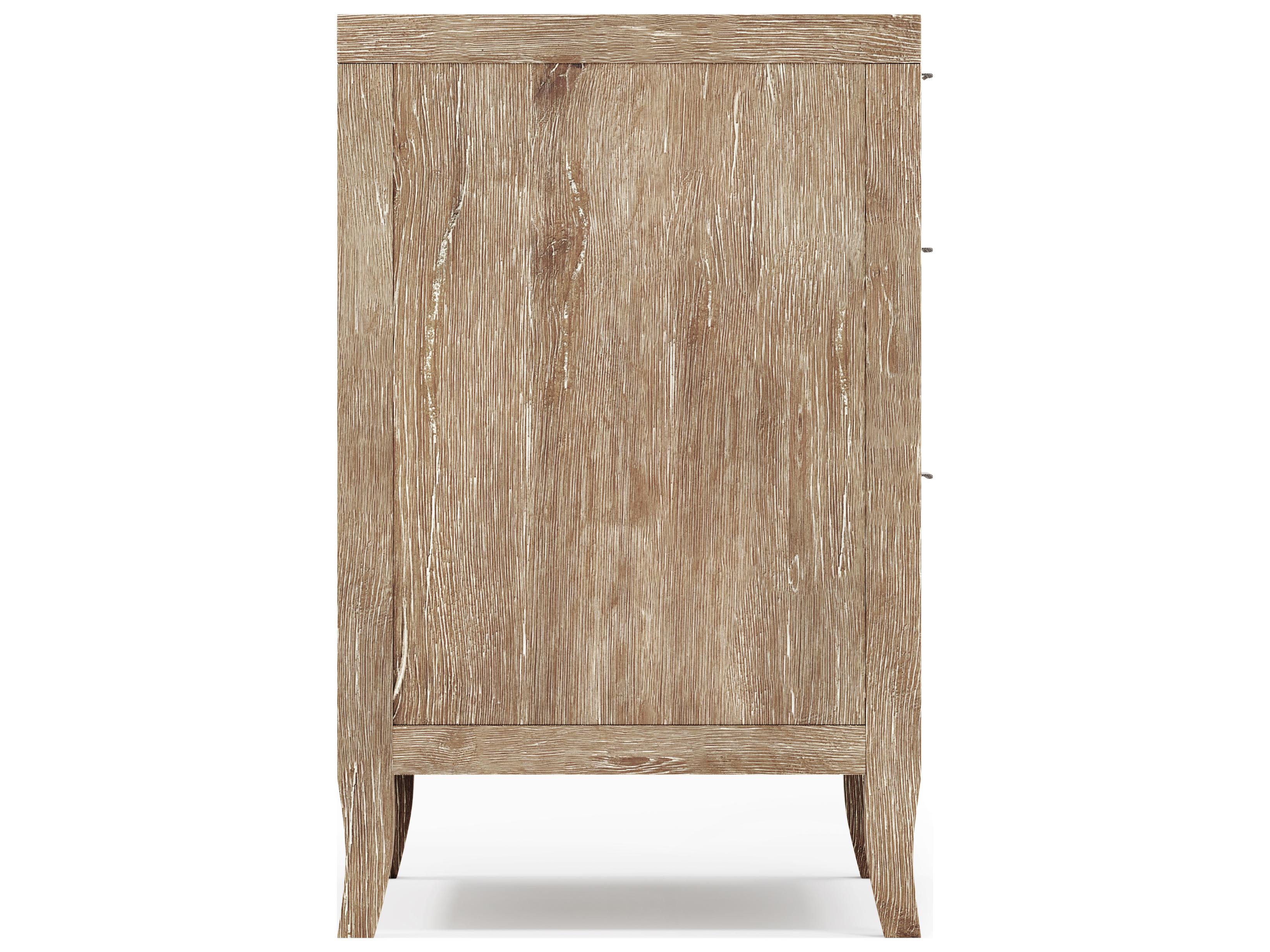 Bernhardt Tribeca 3-Drawers Brown Oak Wood Nightstand