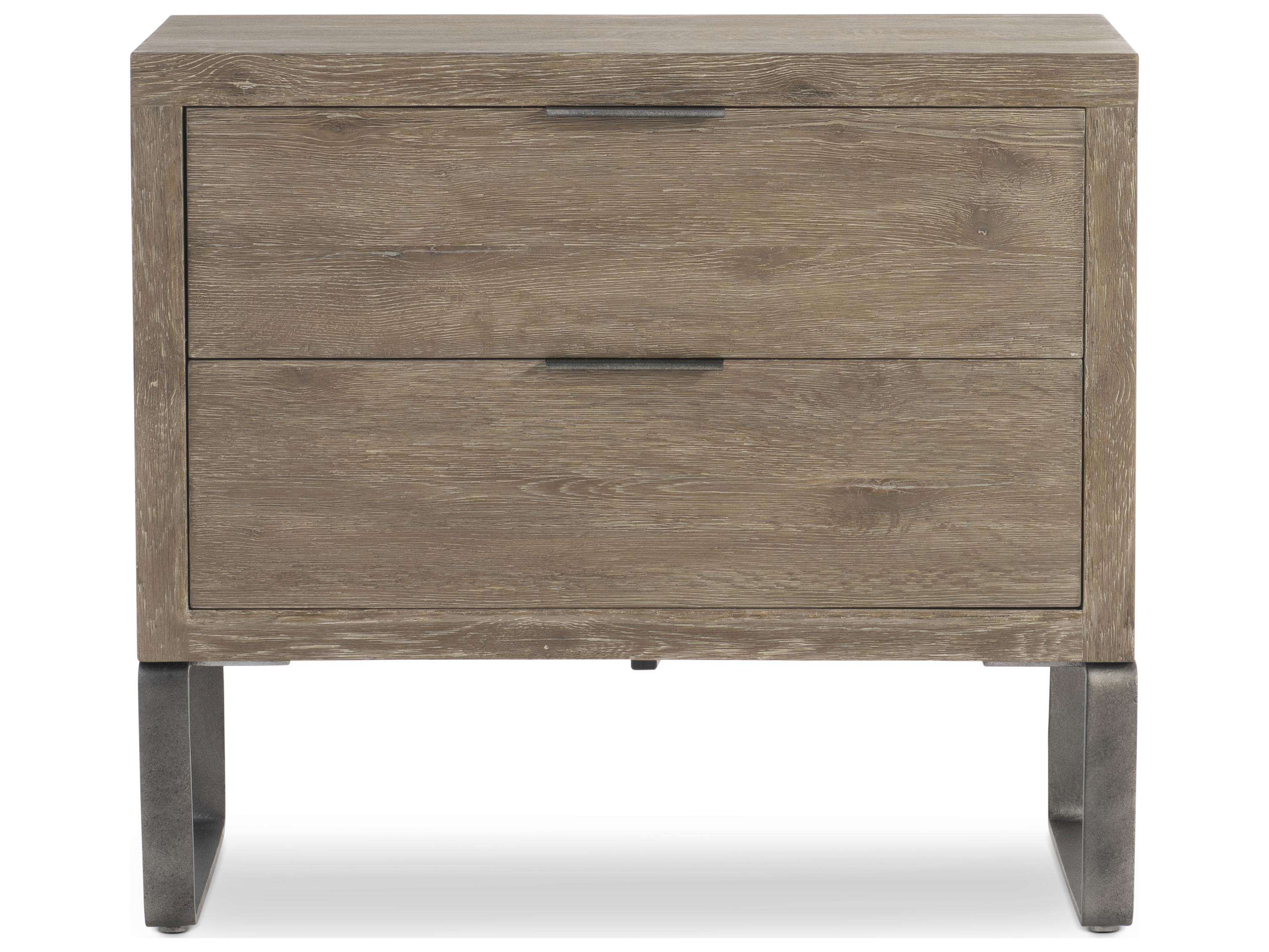 Bernhardt Tribeca 2-Drawers Oak Wood Nightstand