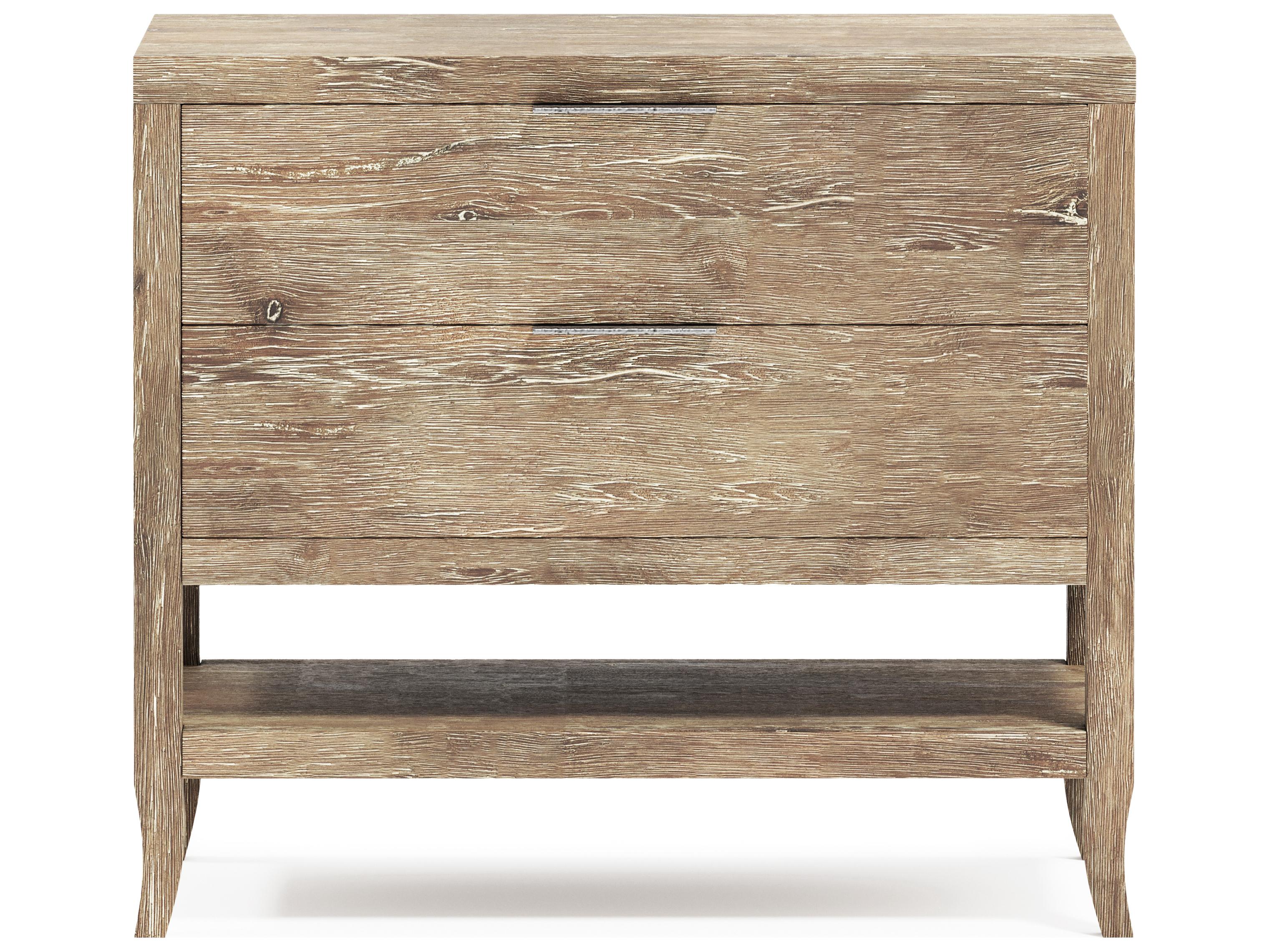 Bernhardt Tribeca 2-Drawers Natural Oak Wood Nightstand