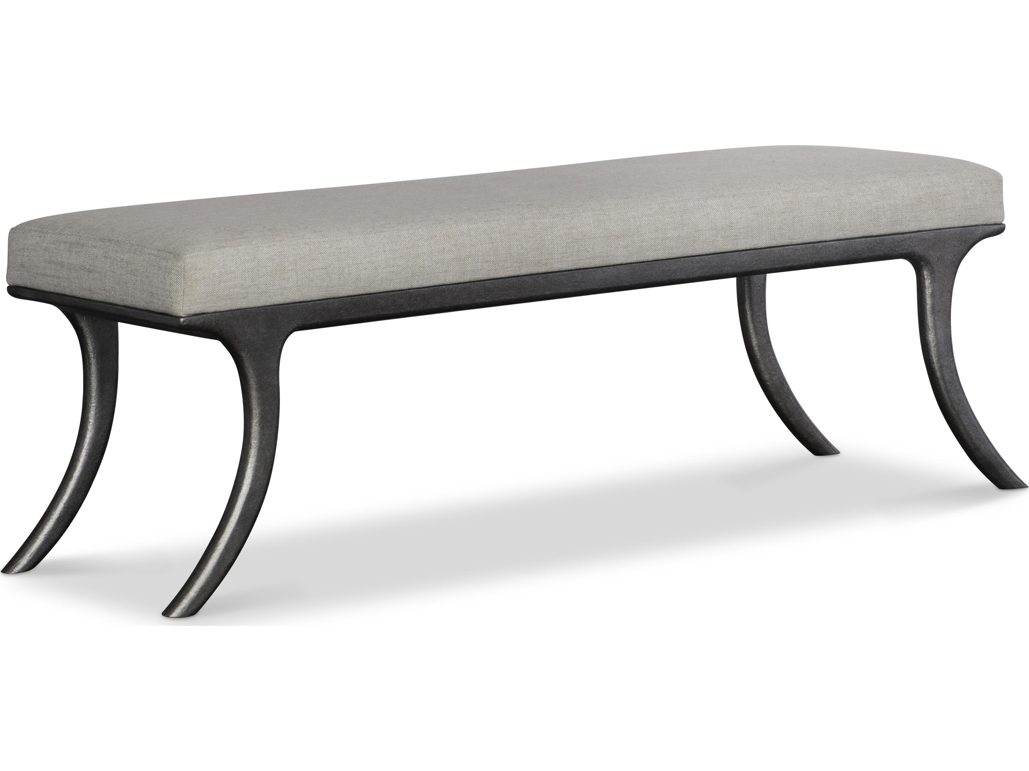 Bernhardt Tribeca Barlow Gray Upholstered Accent Bench