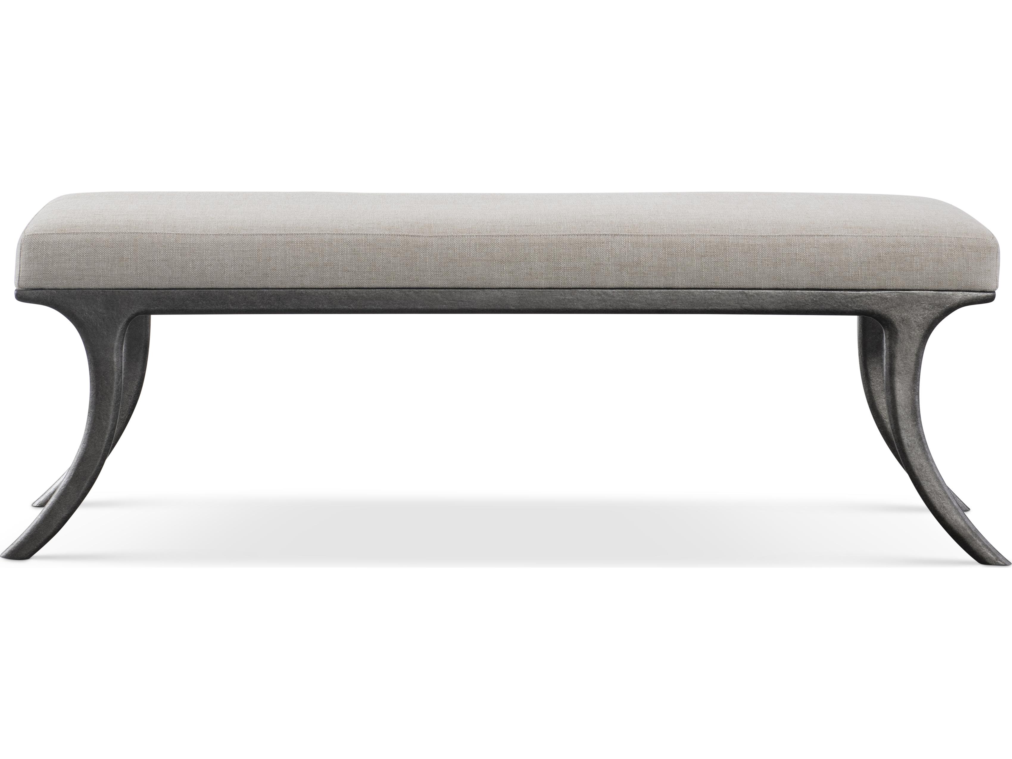 Bernhardt Tribeca Barlow Gray Upholstered Accent Bench