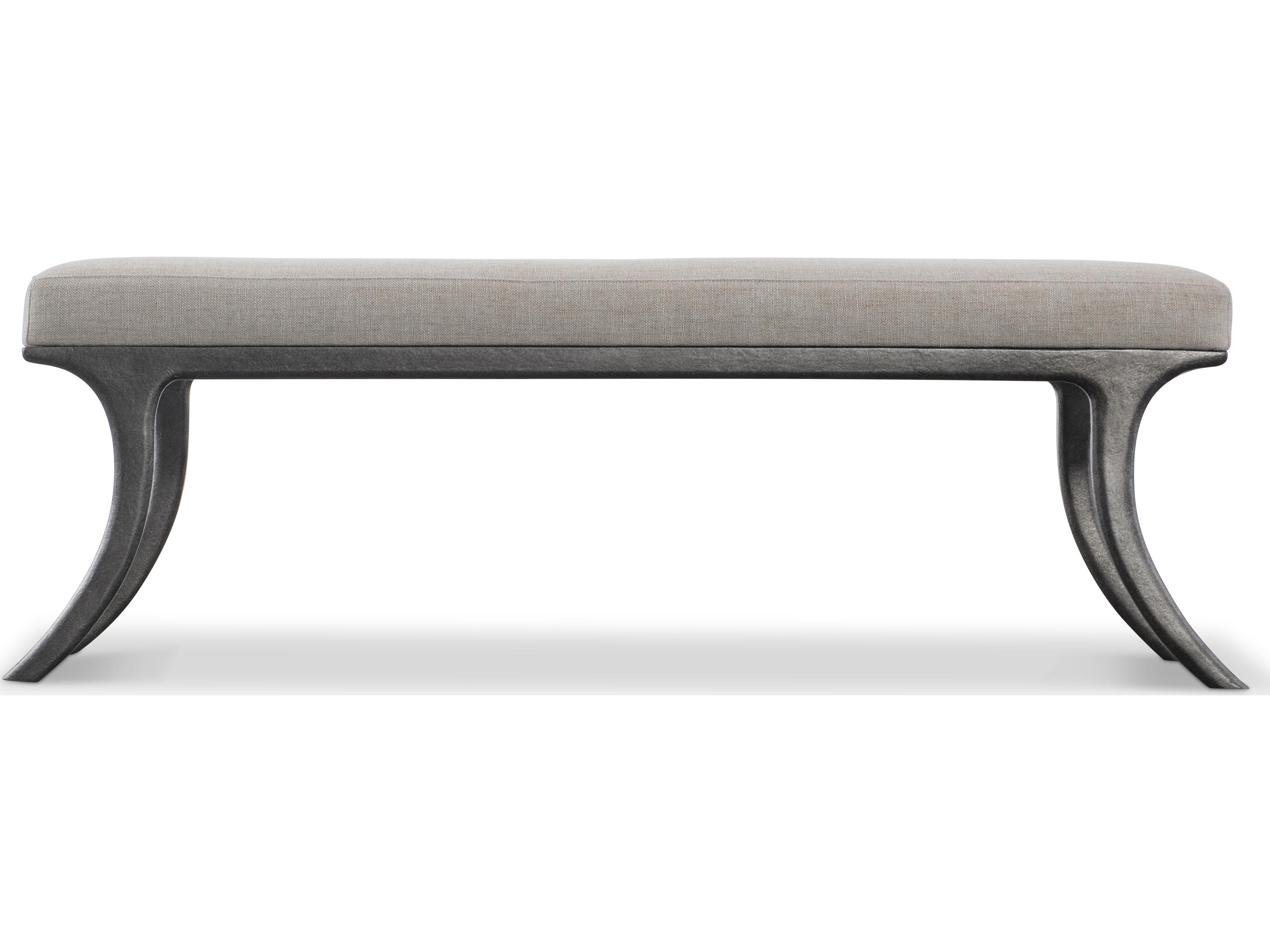 Bernhardt Tribeca Barlow Gray Upholstered Accent Bench