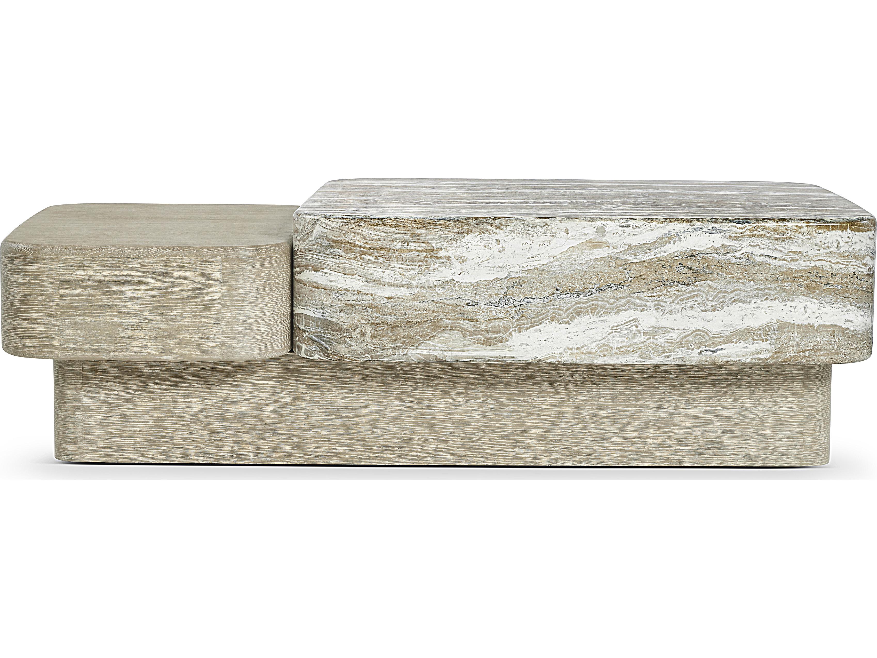 Bernhardt Arcadia Rectangular Wood Clay Coffee Table