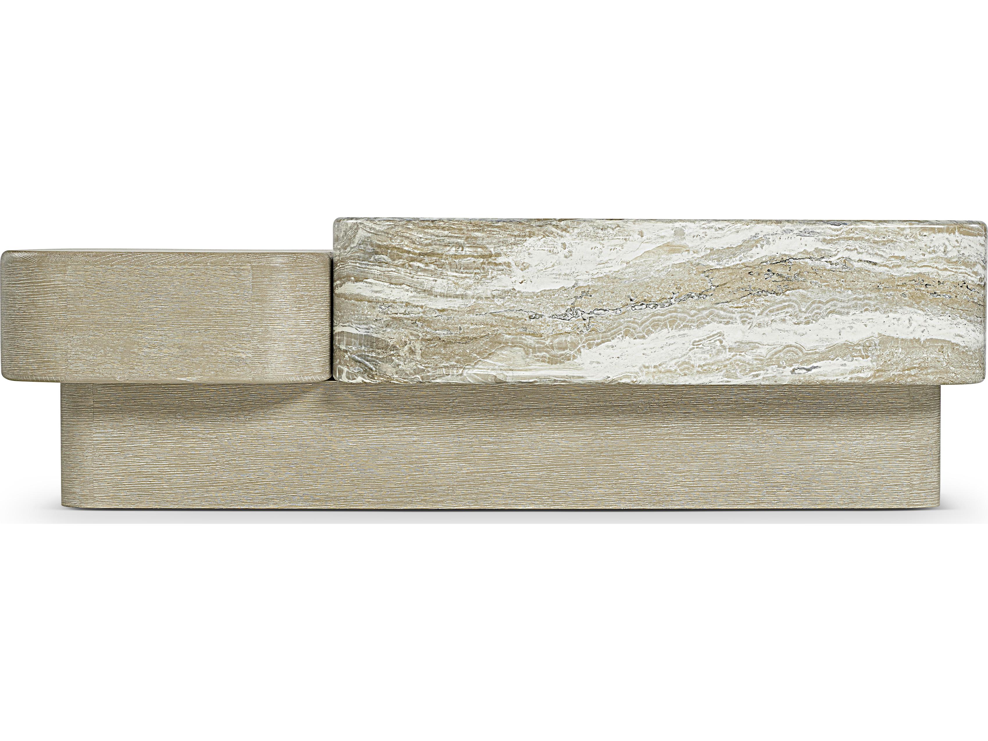 Bernhardt Arcadia Rectangular Wood Clay Coffee Table