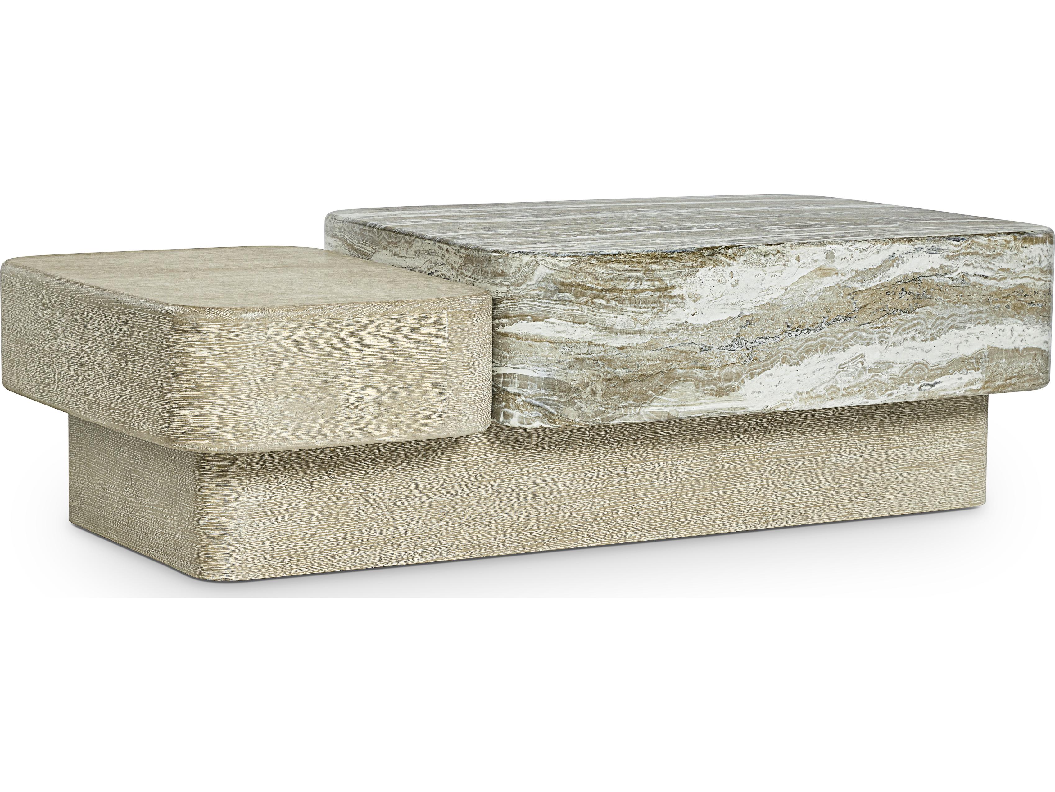 Bernhardt Arcadia Rectangular Wood Clay Coffee Table