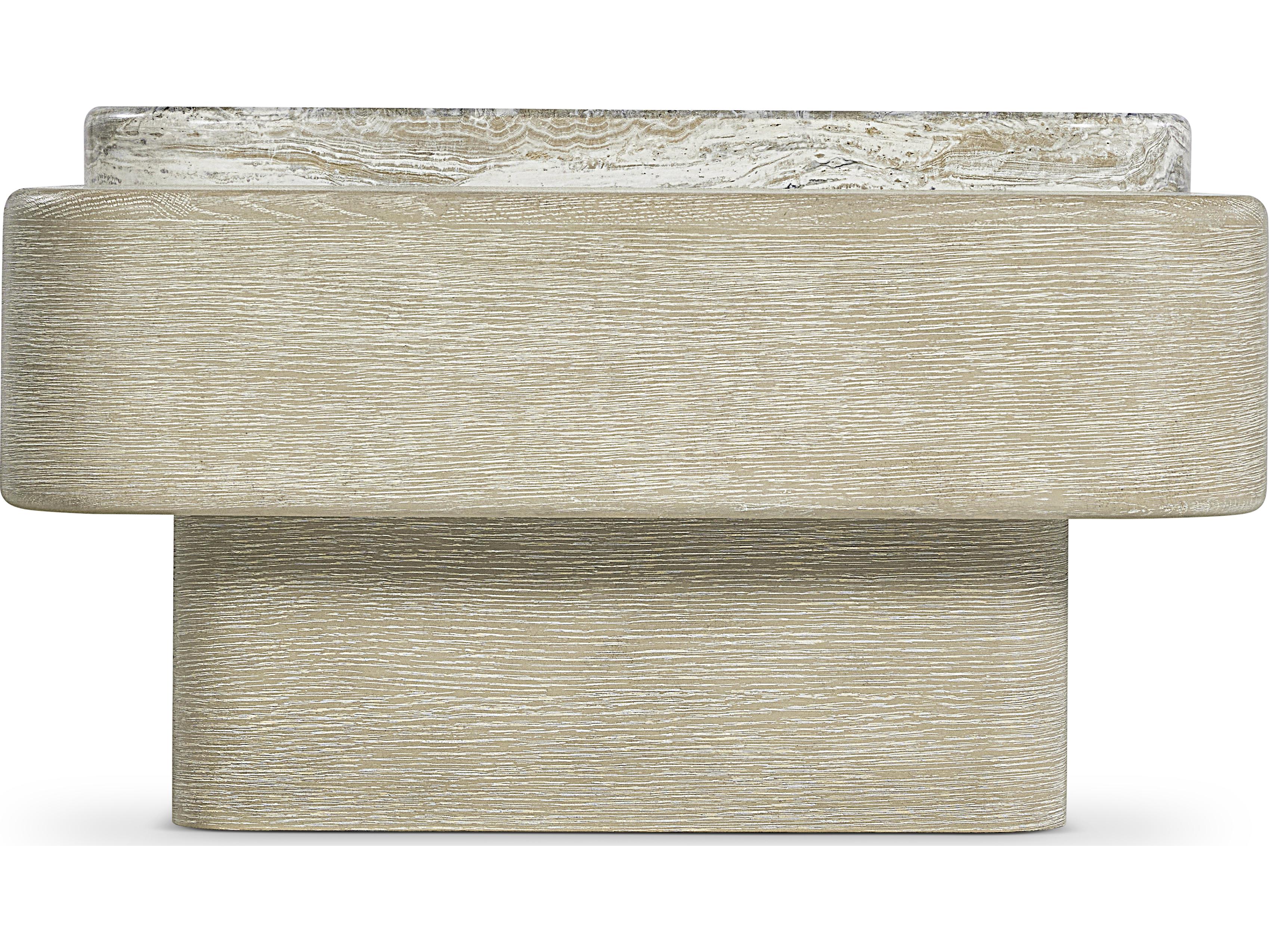 Bernhardt Arcadia Rectangular Wood Clay Coffee Table