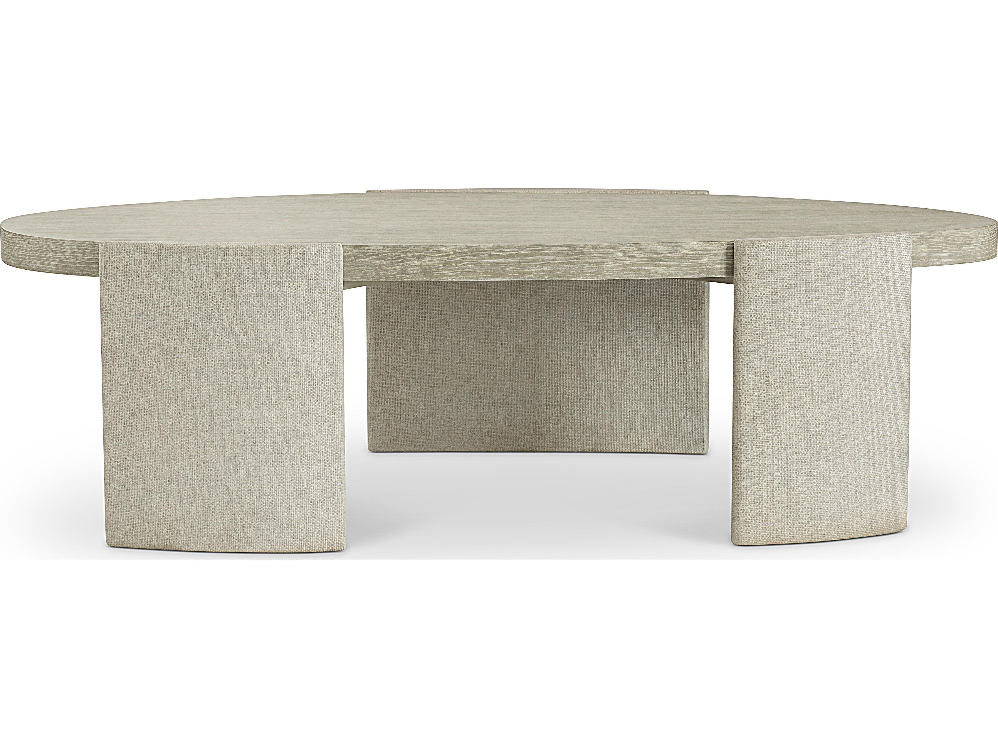 Bernhardt Arcadia Oval Wood Silt Coffee Table