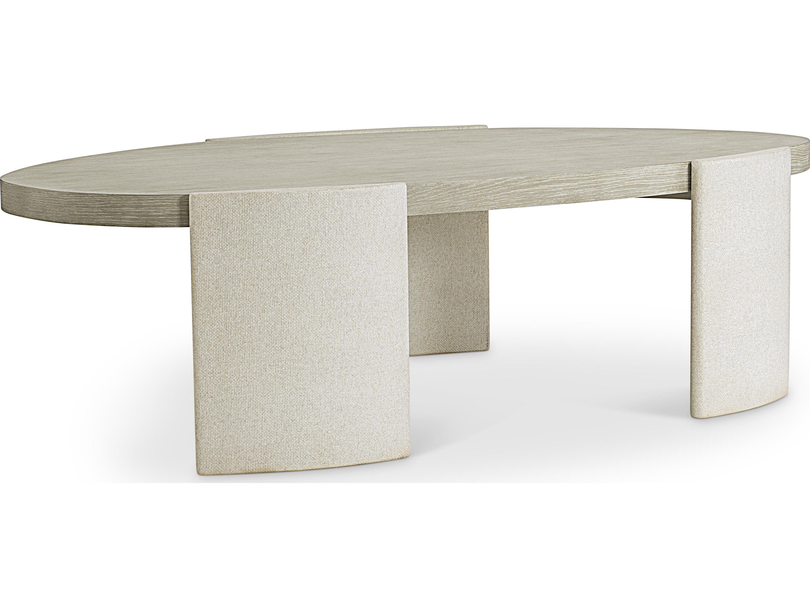 Bernhardt Arcadia Oval Wood Silt Coffee Table