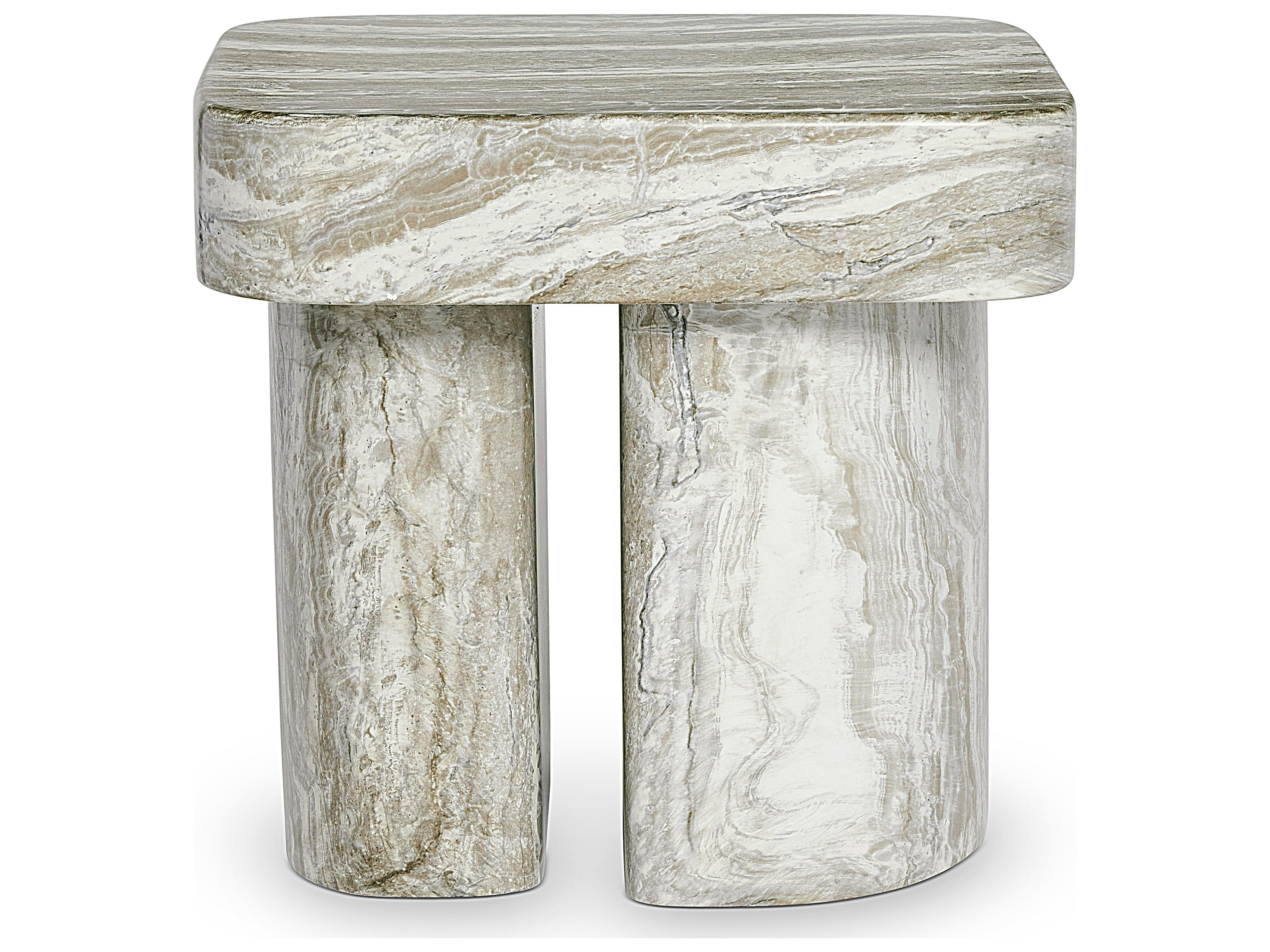 Bernhardt Arcadia Square Faux Stone Kalta End Table