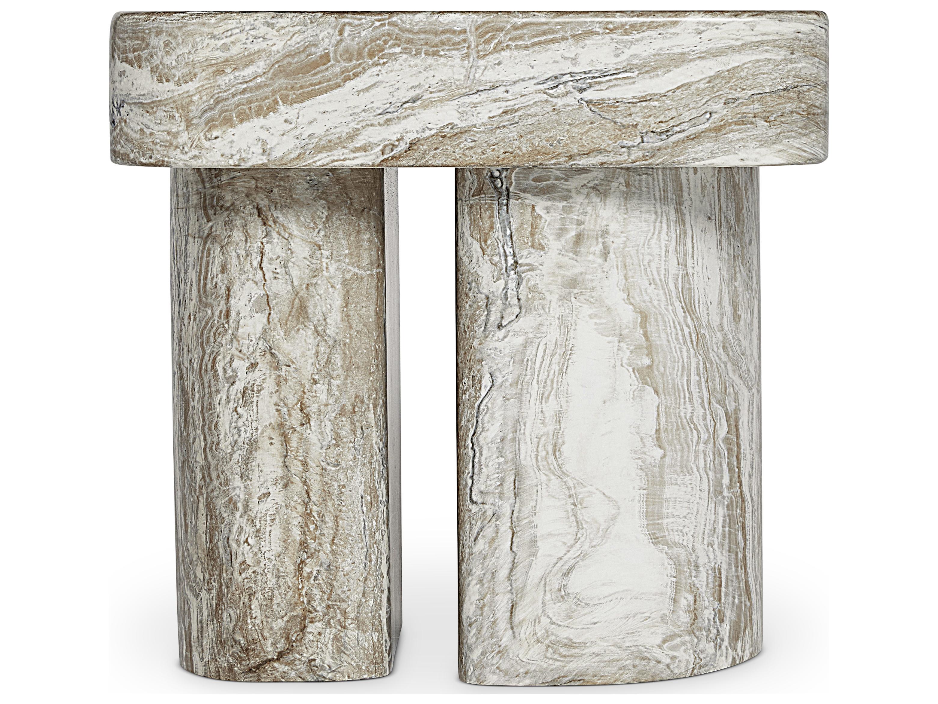 Bernhardt Arcadia Square Faux Stone Kalta End Table