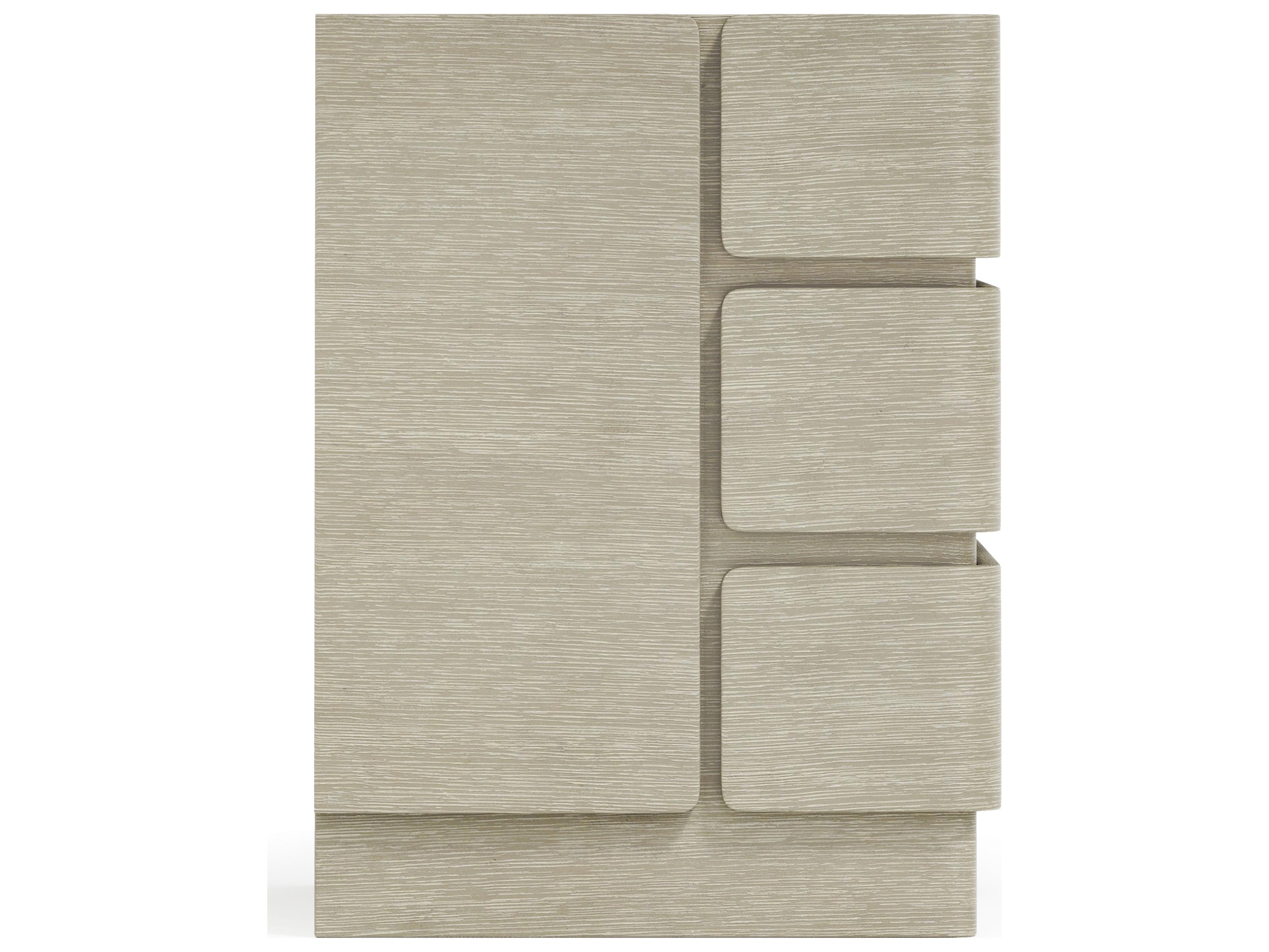 Bernhardt Arcadia 3-Drawers Beige Oak Wood Nightstand