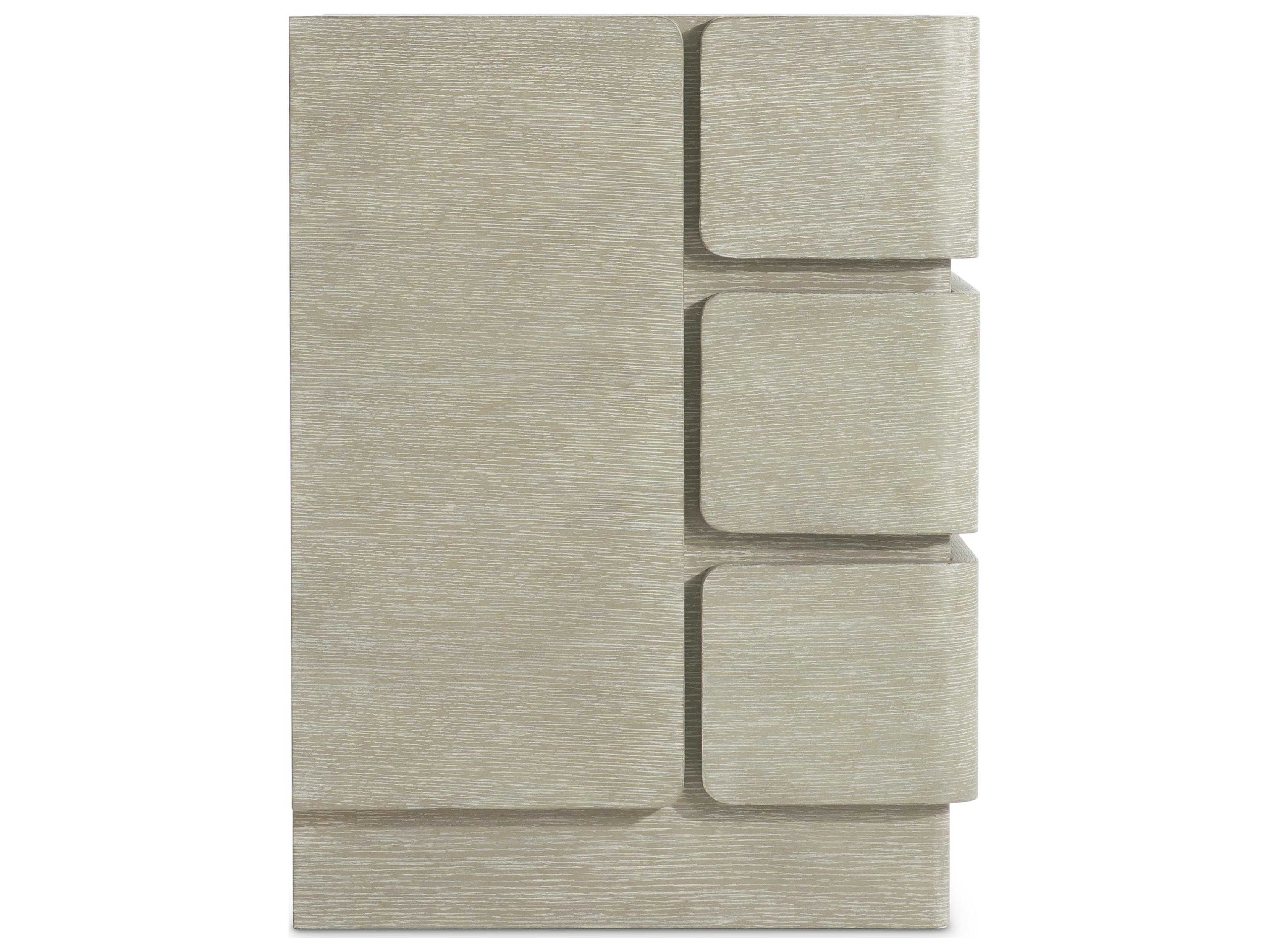 Bernhardt Arcadia 3-Drawers Beige Oak Wood Nightstand