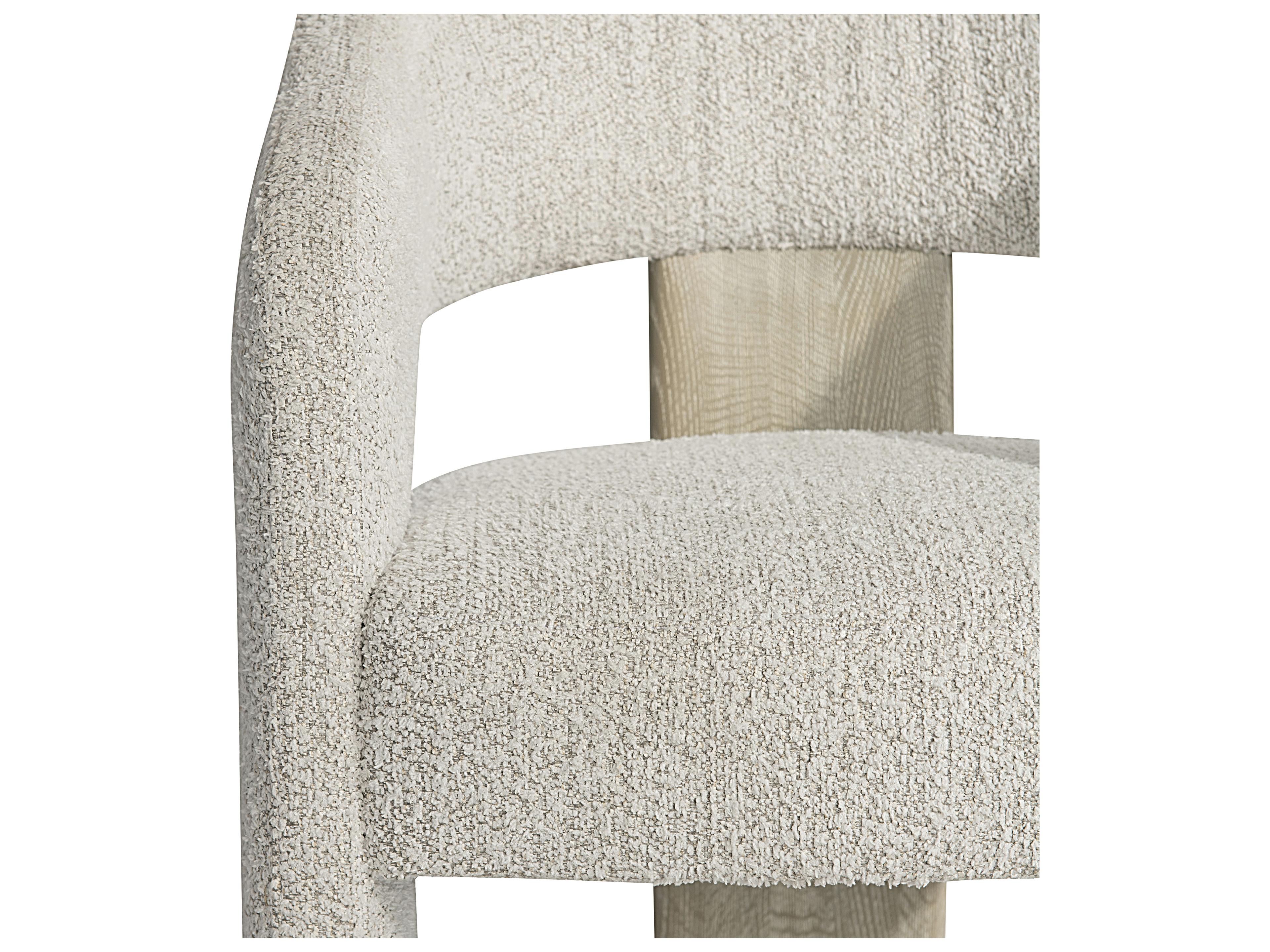 Bernhardt Arcadia Beige Upholstered Arm Dining Chair