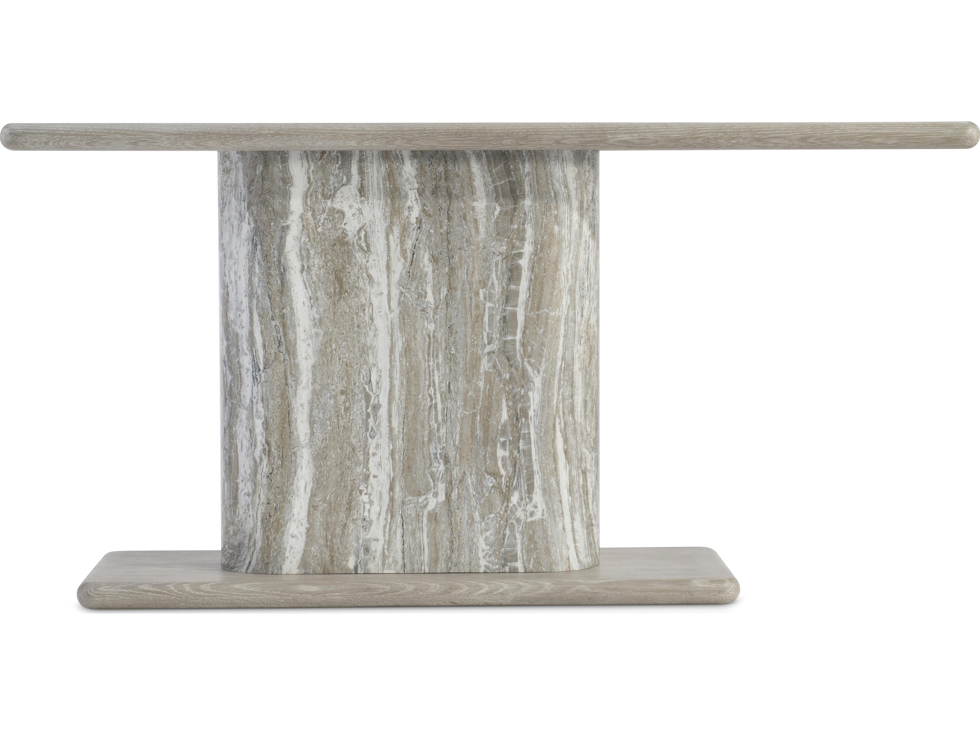 Bernhardt Arcadia Rectangular Wood Clay Console Table