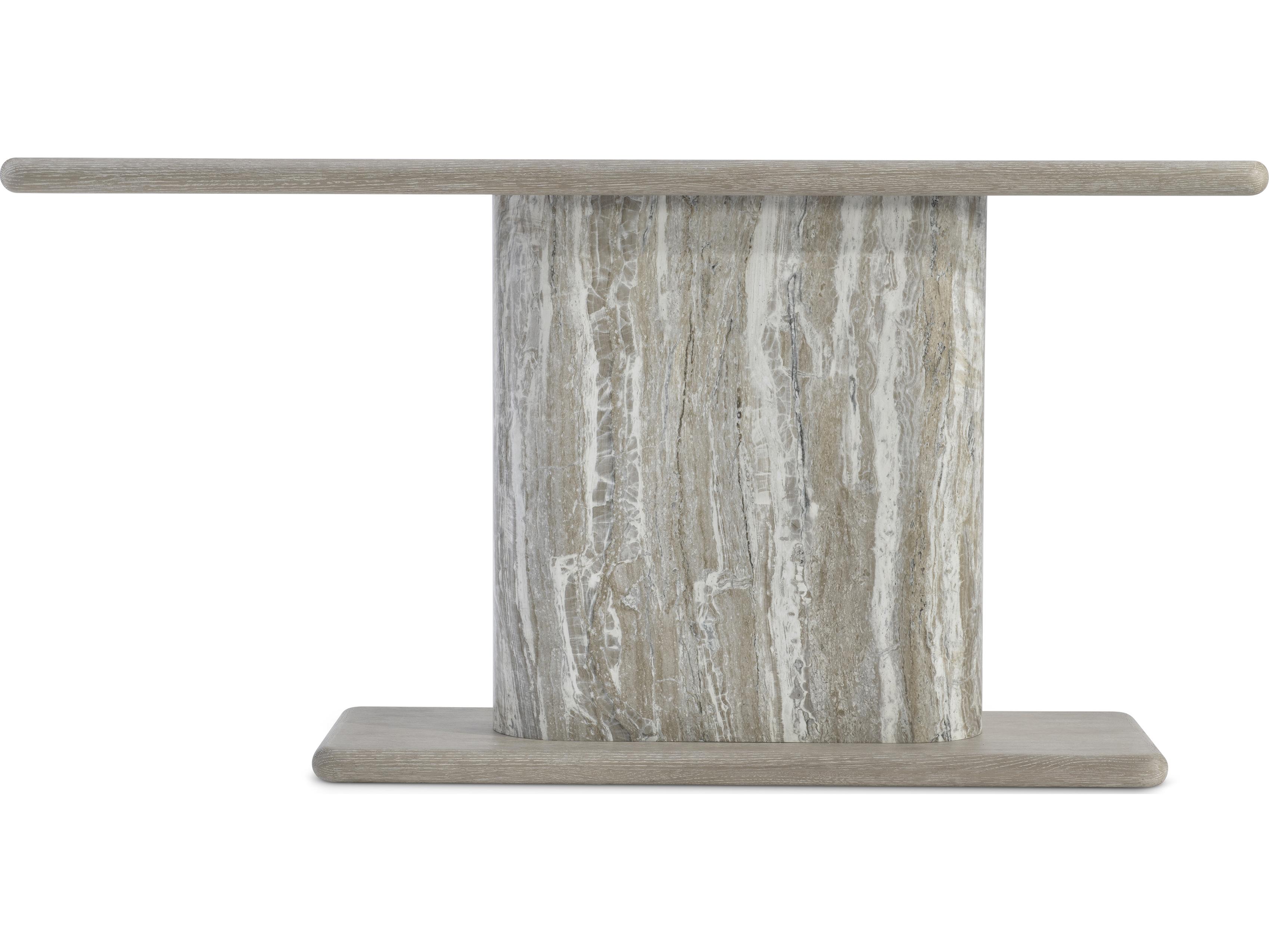 Bernhardt Arcadia Rectangular Wood Clay Console Table