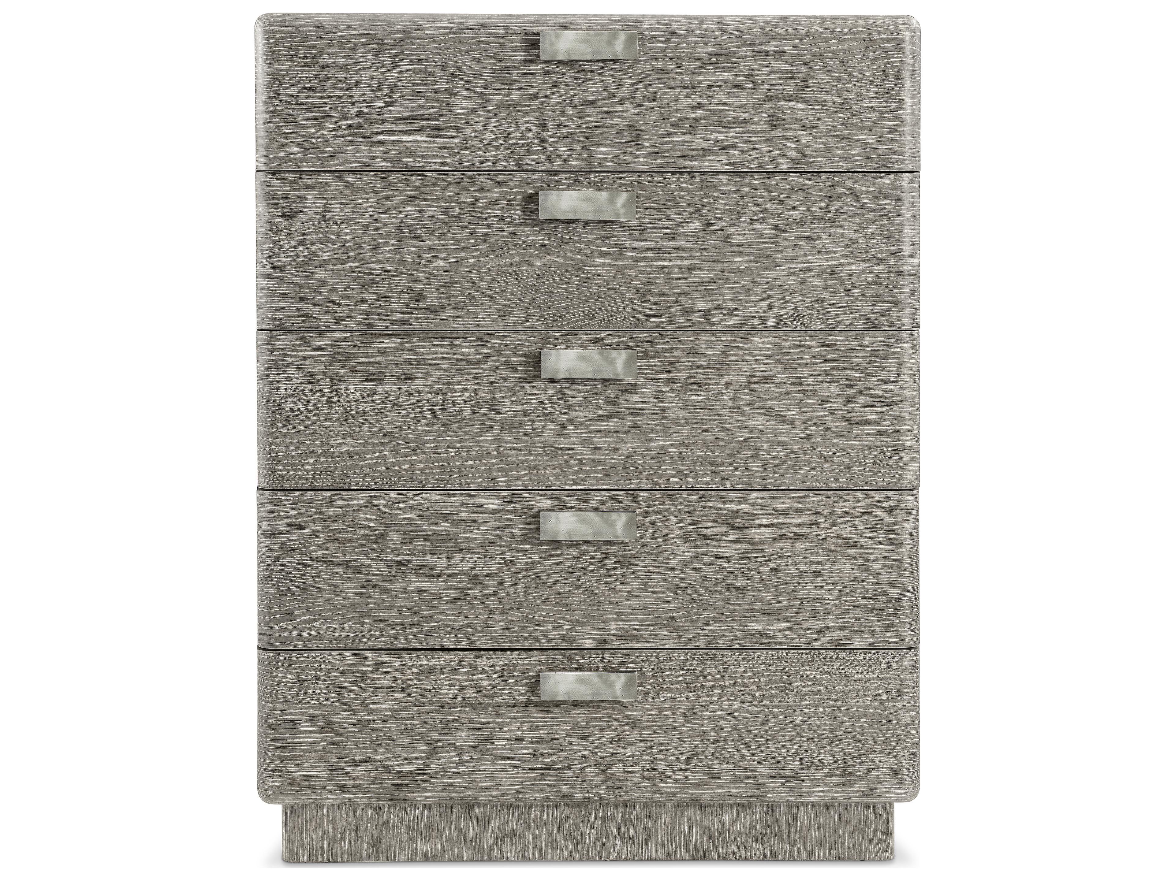 Bernhardt Monolith Brown Gray Oak Wood Accent Chest