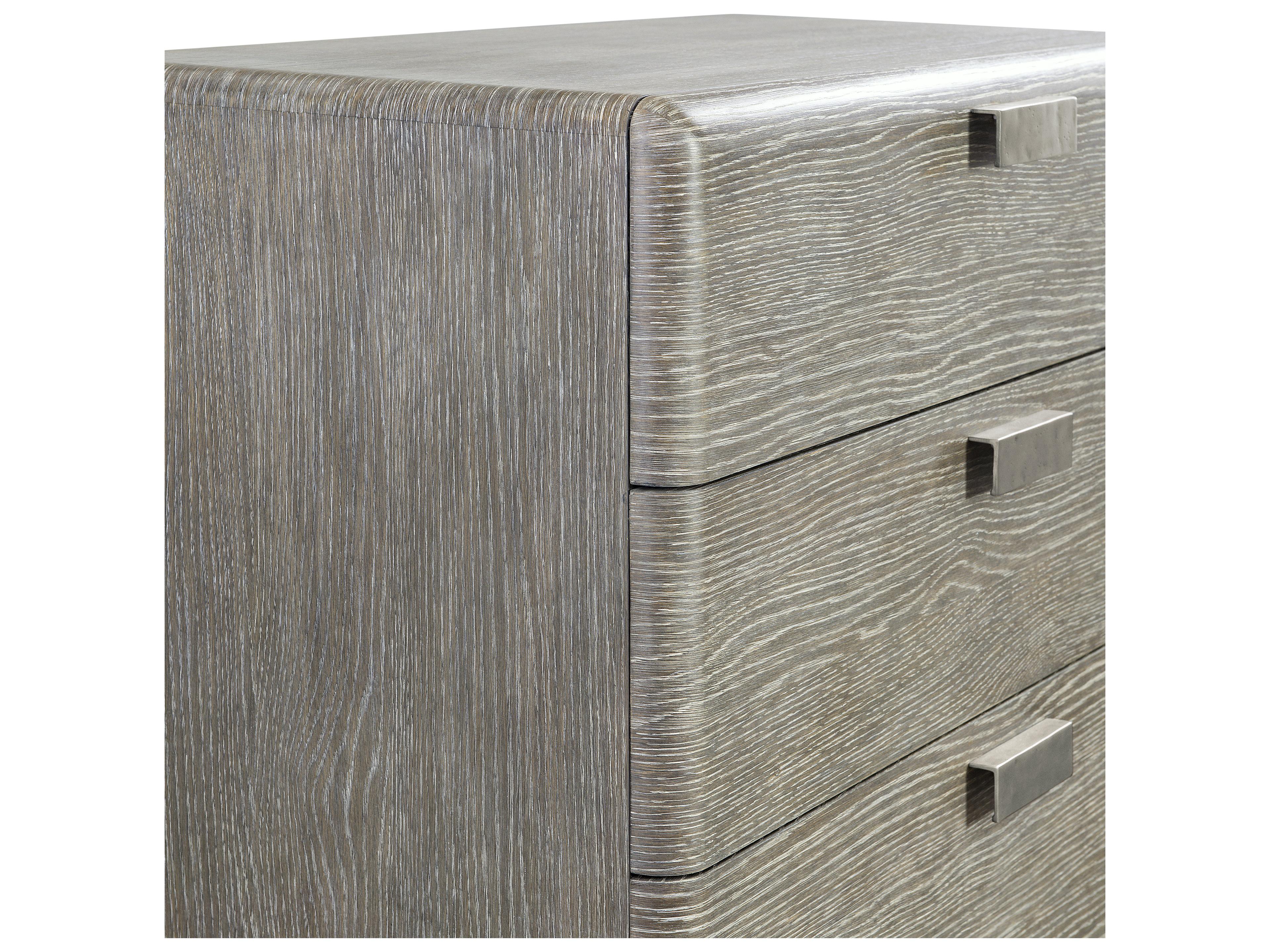 Bernhardt Monolith Brown Gray Oak Wood Accent Chest
