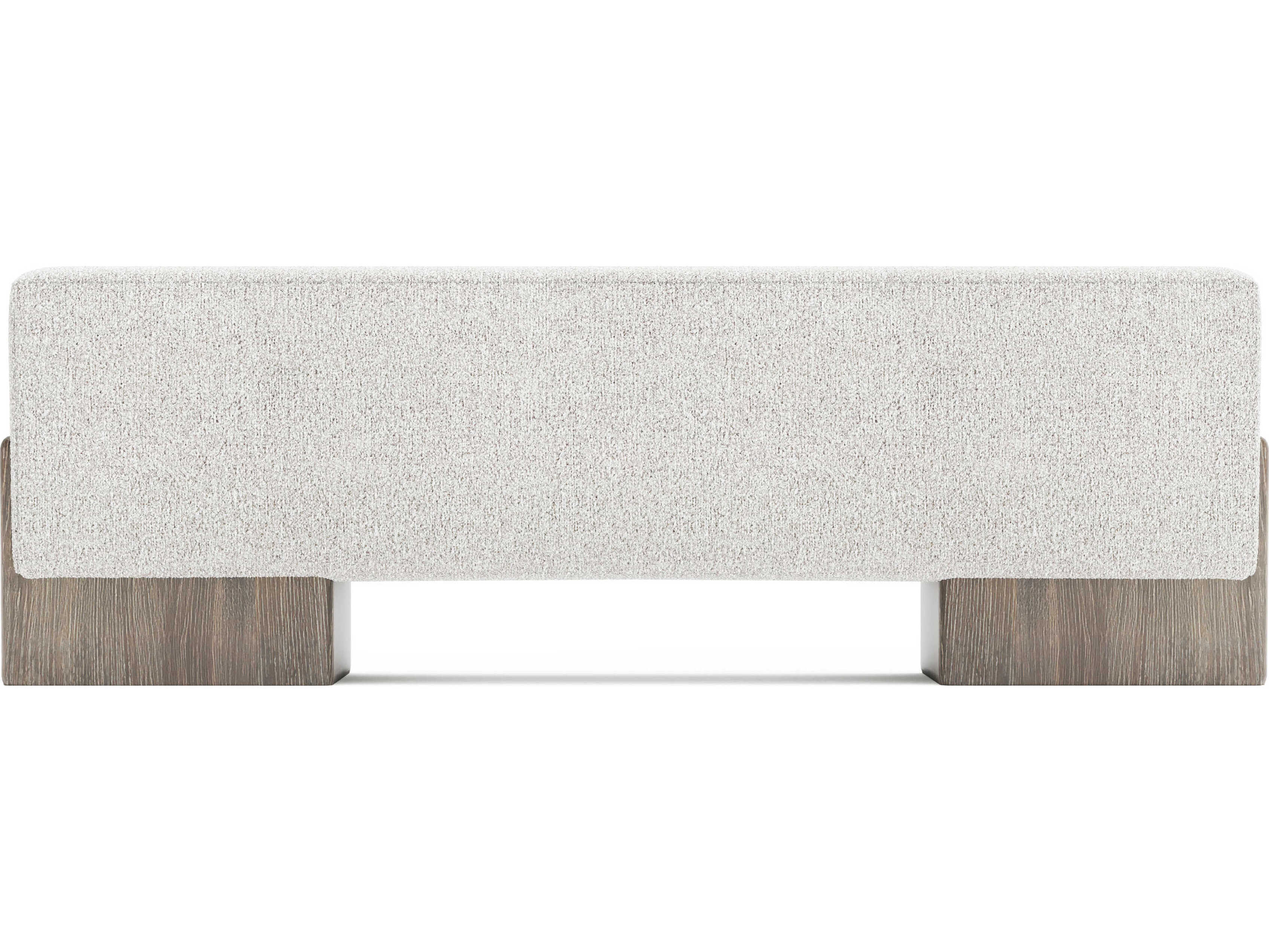 Bernhardt Monolith Ivory Gray Upholstered Accent Bench