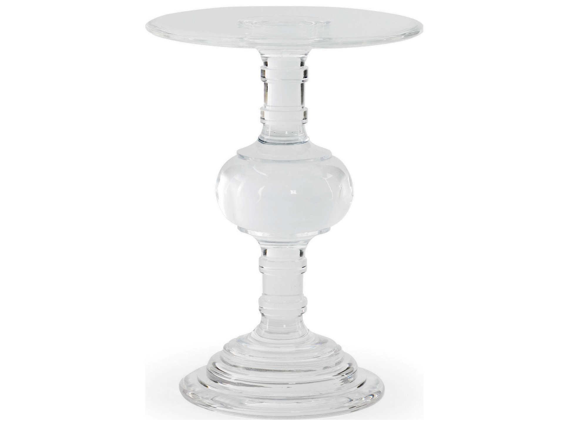 Bernhardt Interiors Casegoods Aubrey Round Clear Chairside Table
