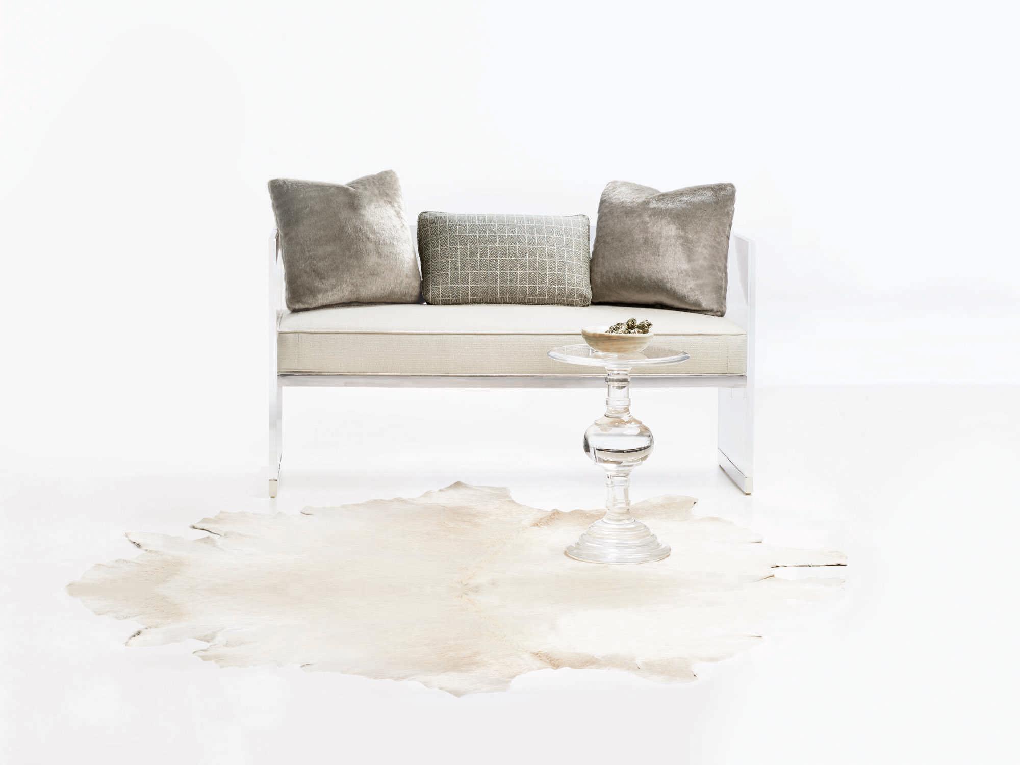 Bernhardt Interiors Casegoods Aubrey Round Clear Chairside Table