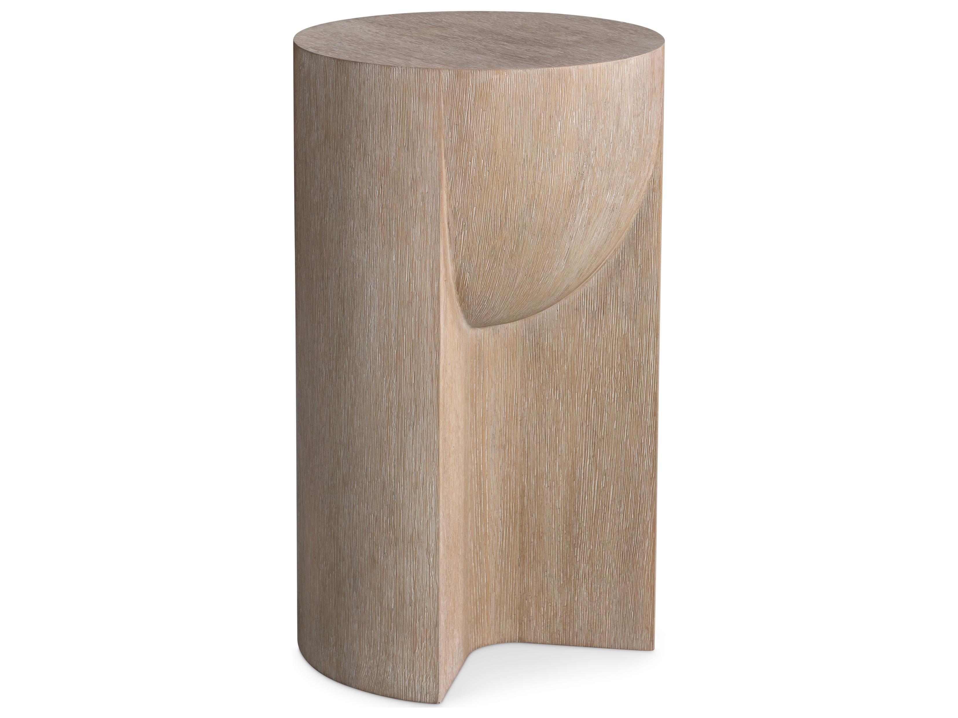 Bernhardt Loggia Round Wood End Table