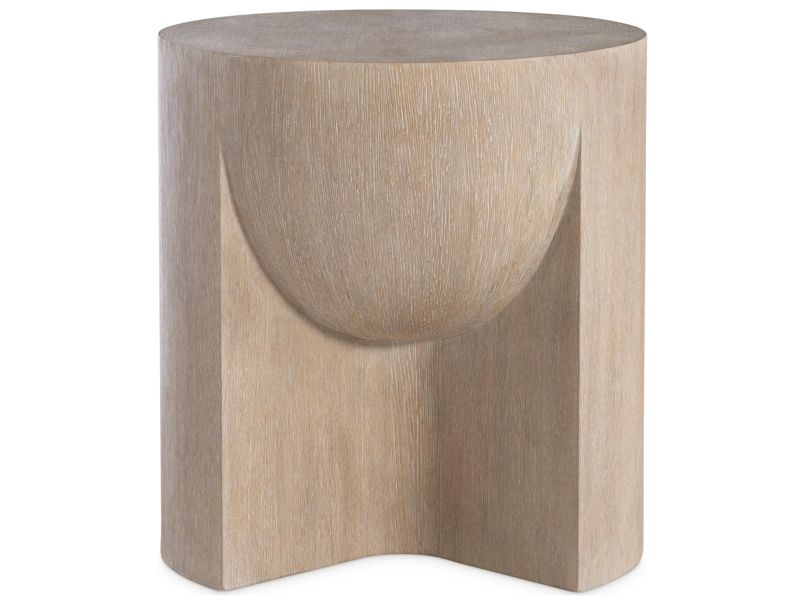 Bernhardt Loggia Round Wood End Table