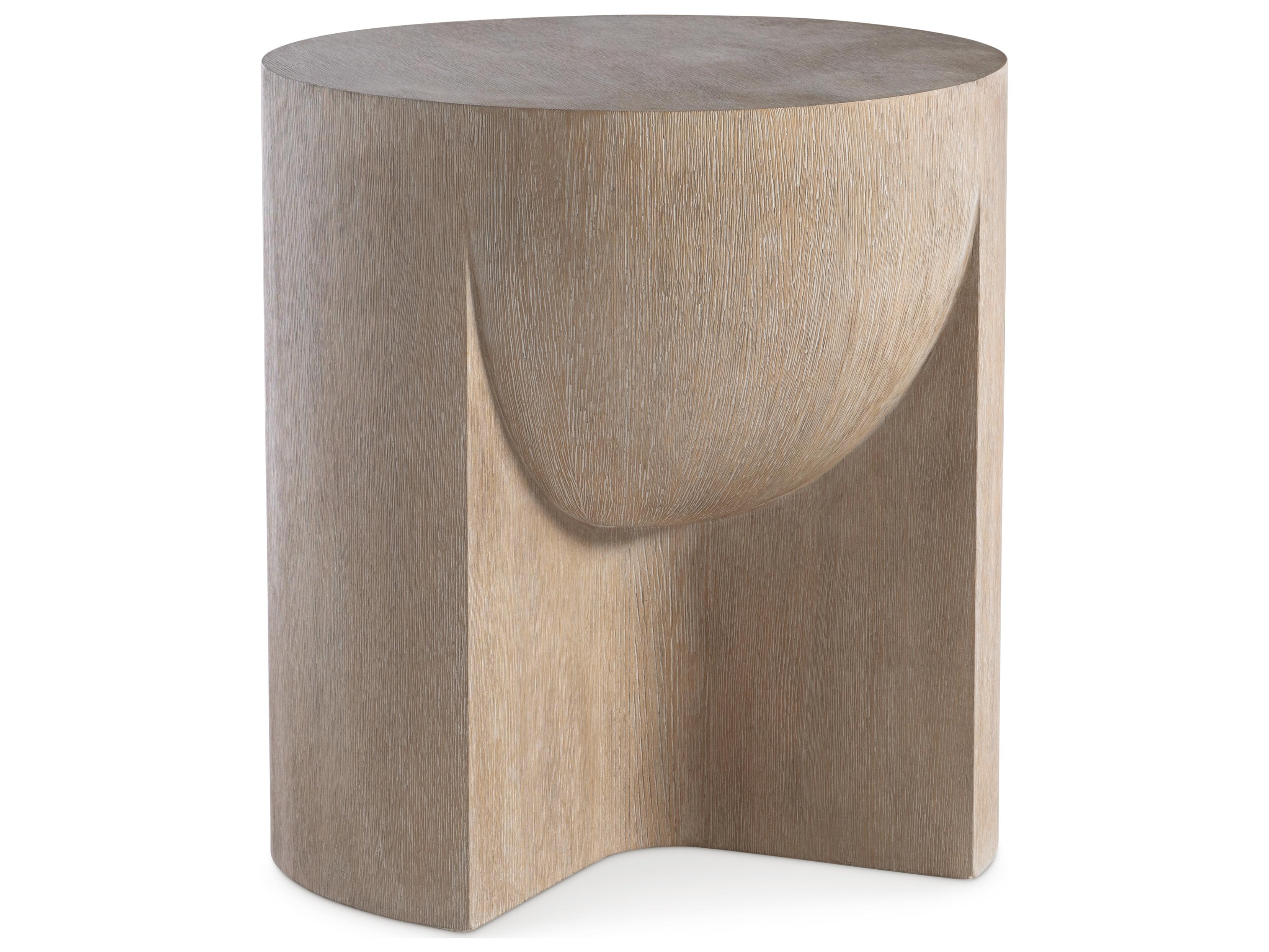 Bernhardt Loggia Round Wood End Table