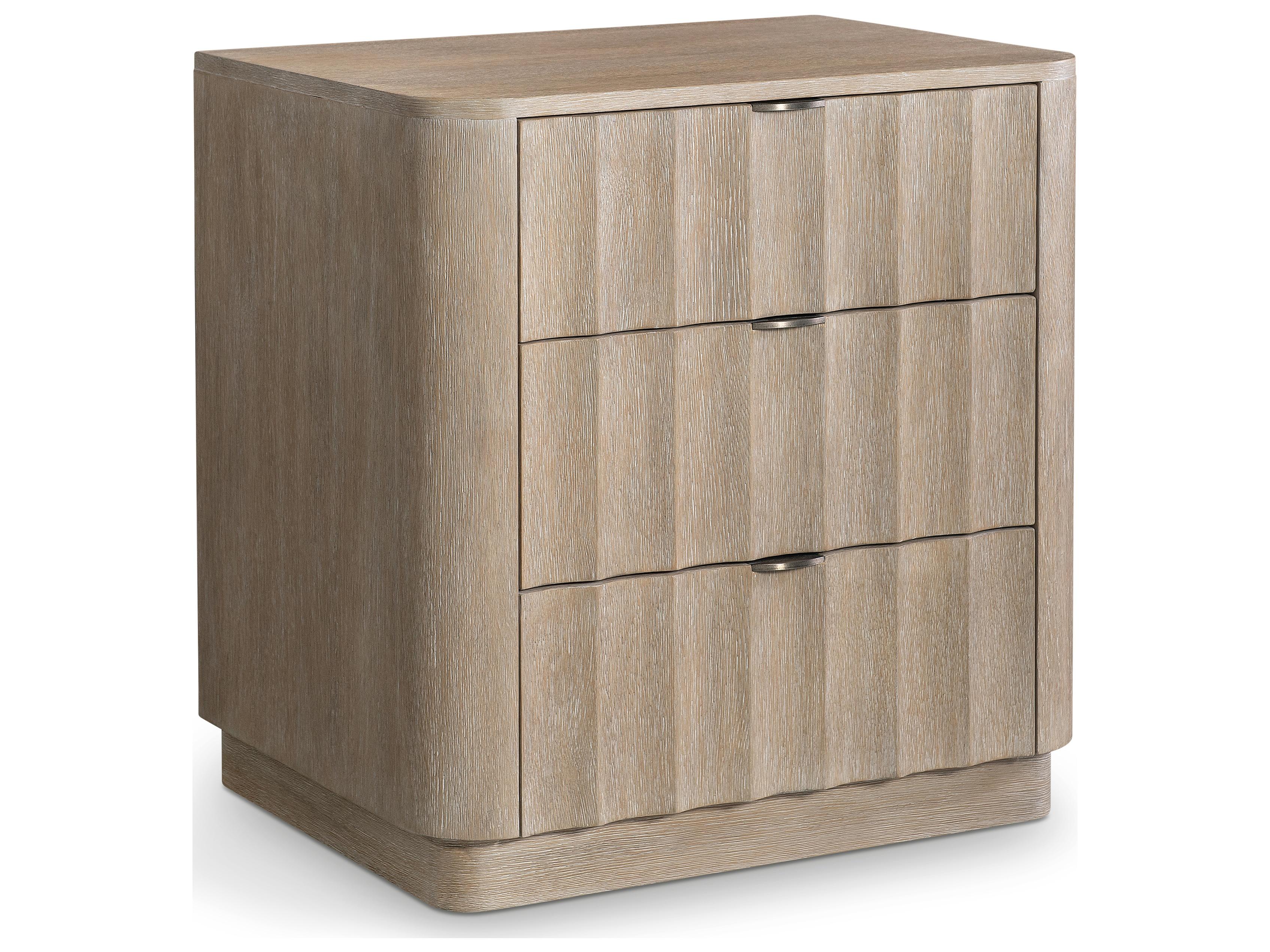 Bernhardt Loggia 3-Drawers Brown Nightstand