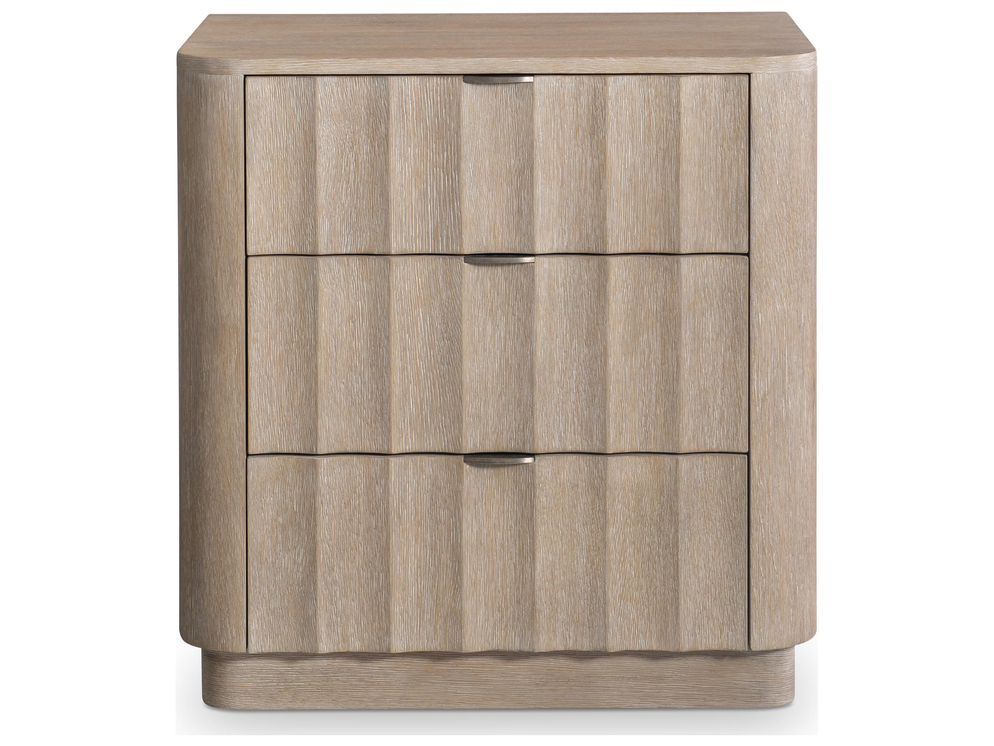 Bernhardt Loggia 3-Drawers Brown Nightstand