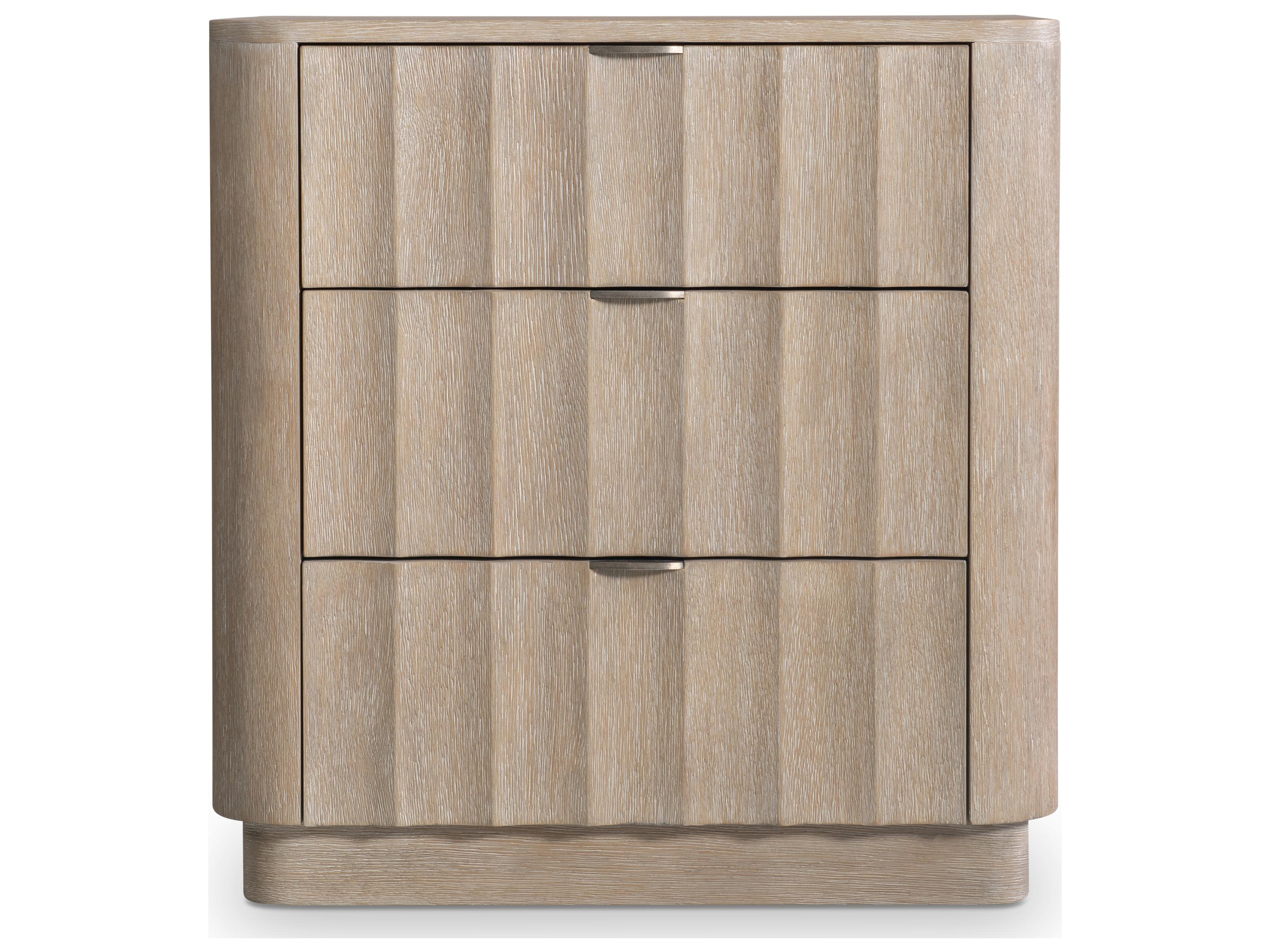 Bernhardt Loggia 3-Drawers Brown Nightstand