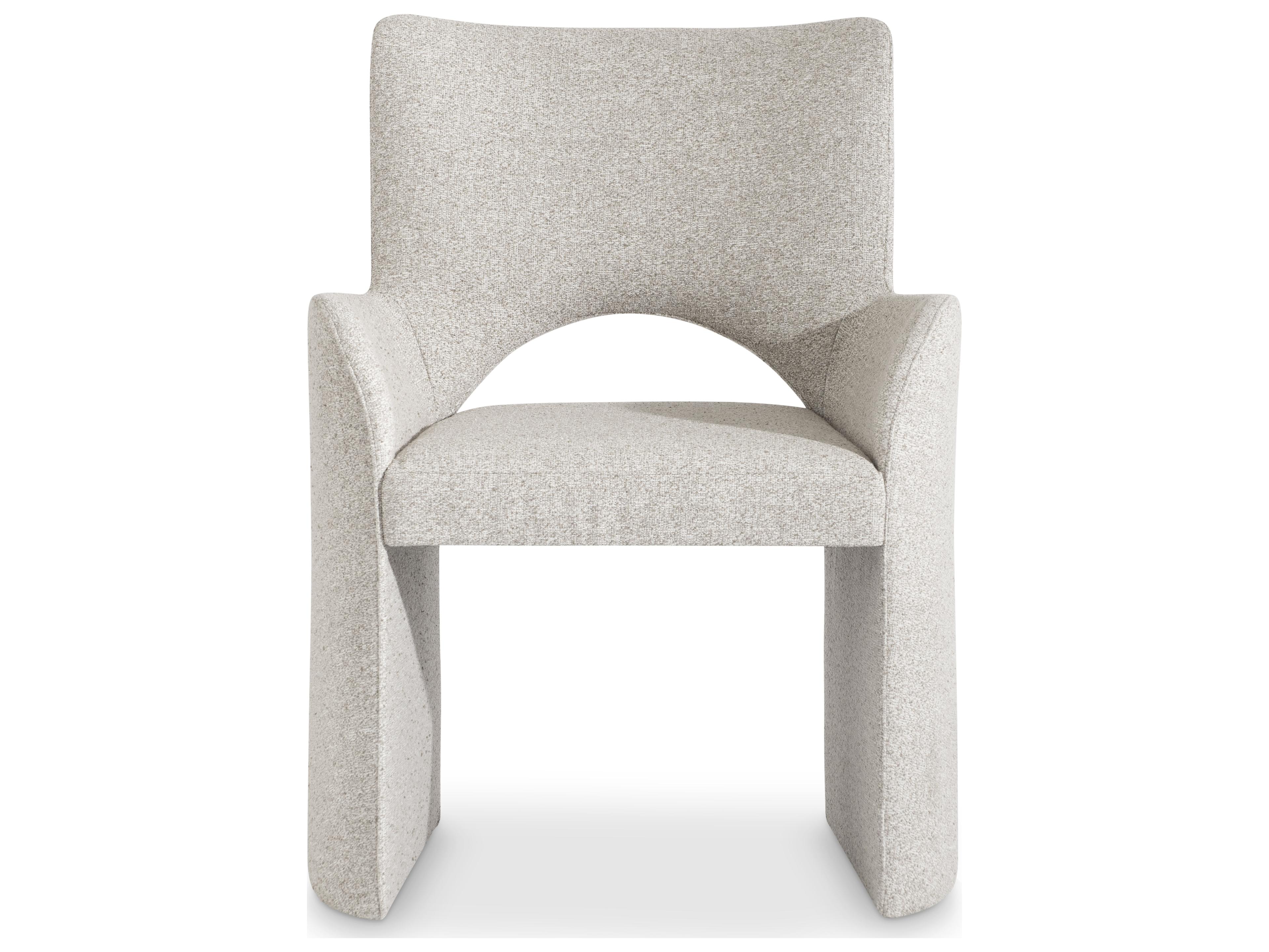 Bernhardt Loggia Beige Upholstered Arm Dining Chair