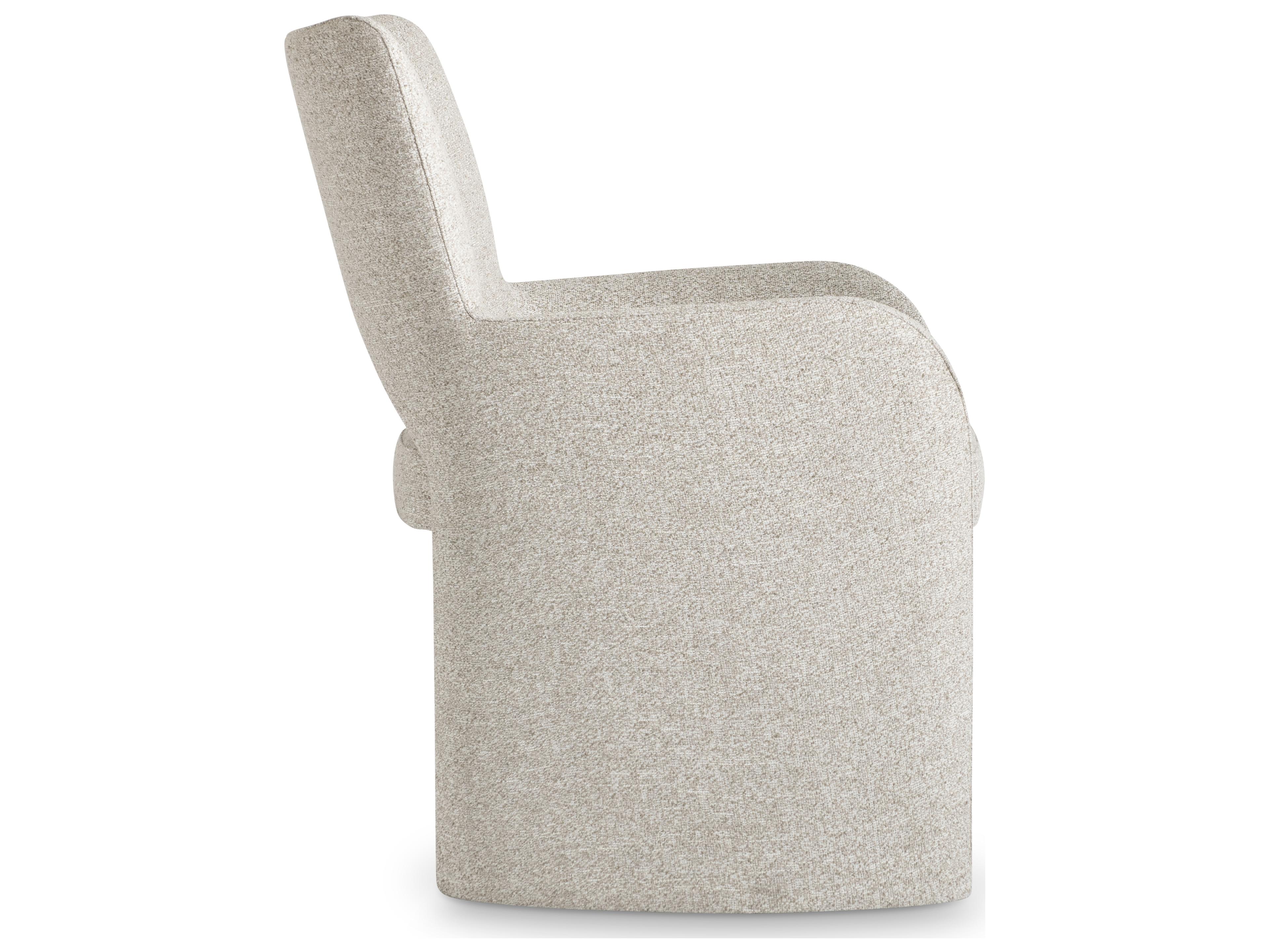 Bernhardt Loggia Beige Upholstered Arm Dining Chair