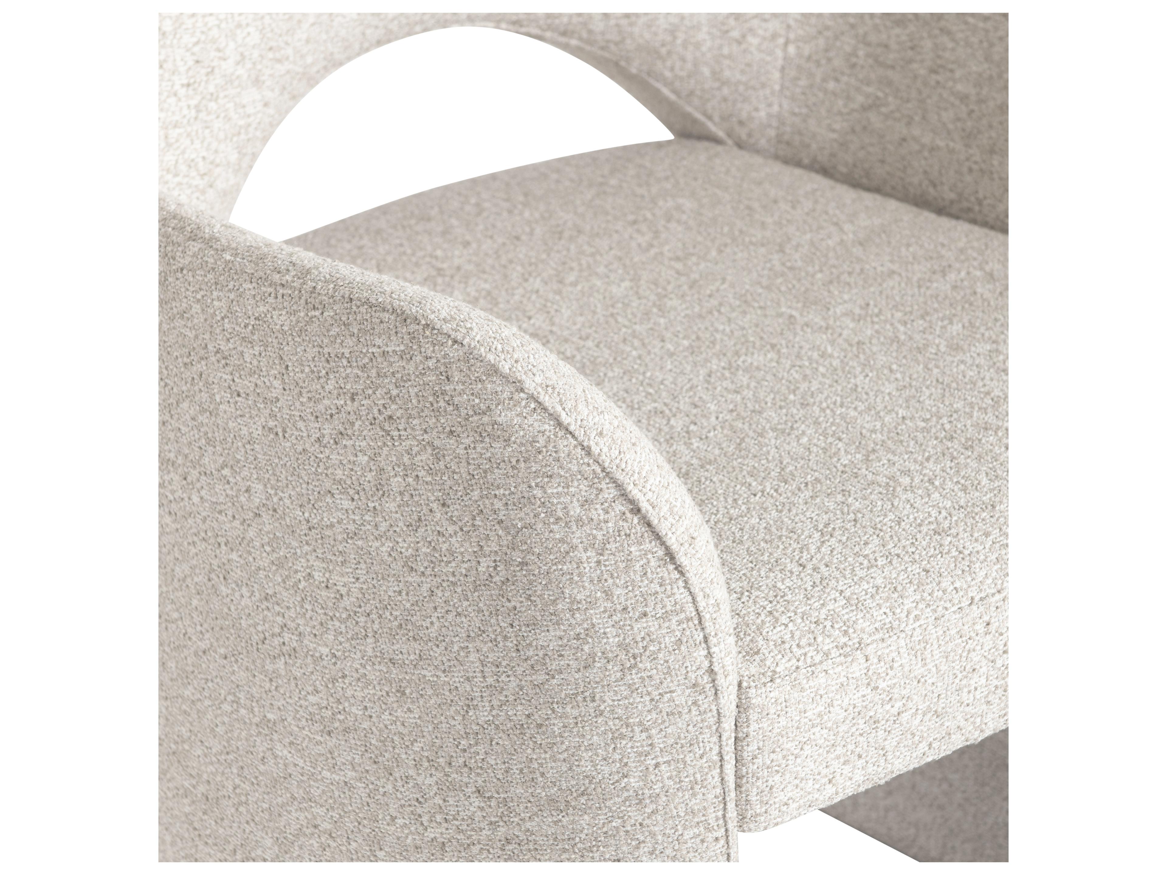 Bernhardt Loggia Beige Upholstered Arm Dining Chair