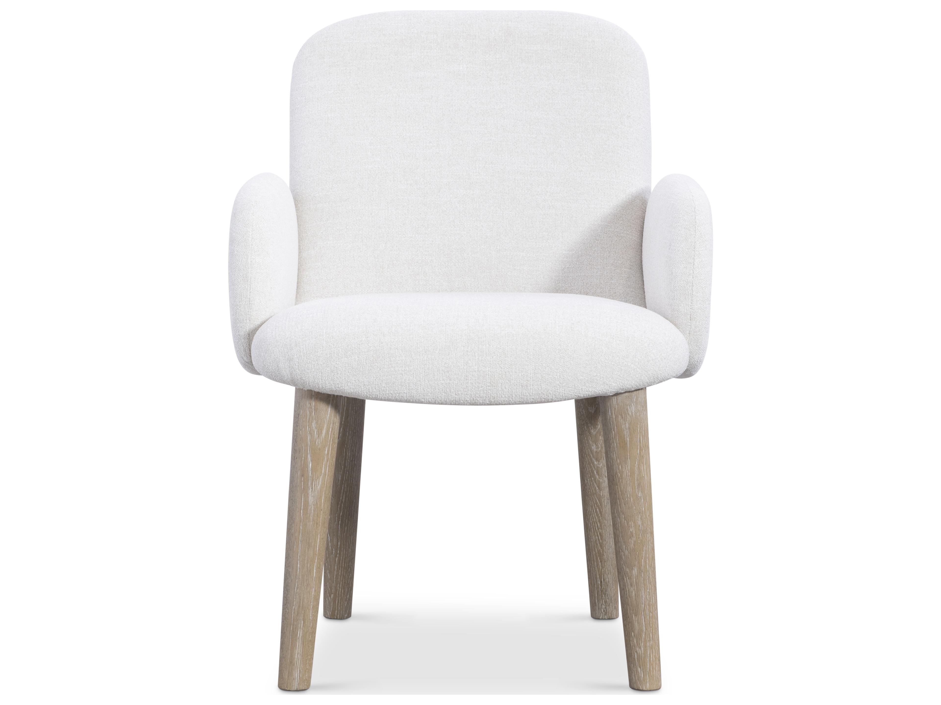 Bernhardt Loggia Beige Upholstered Arm Dining Chair