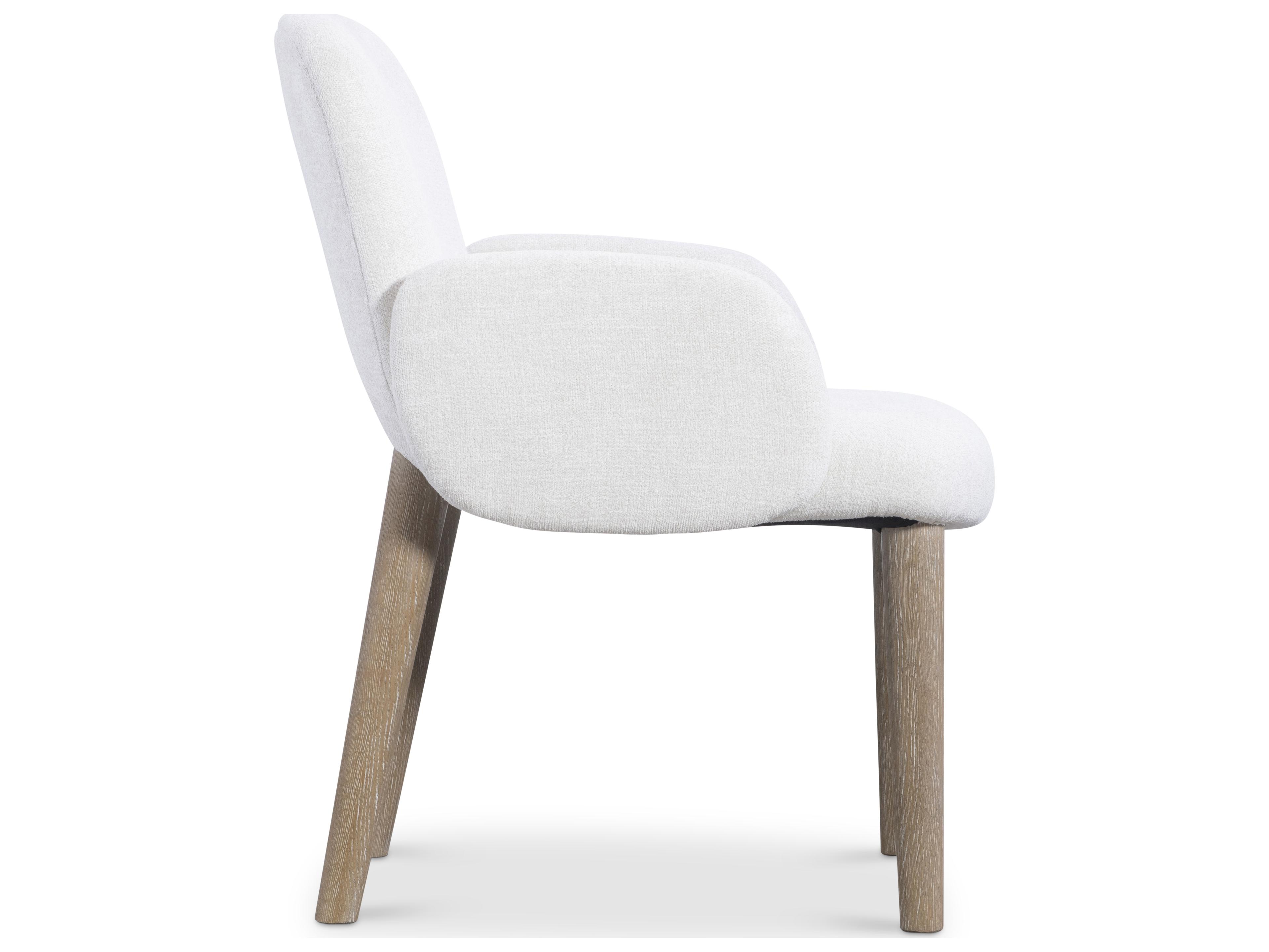 Bernhardt Loggia Beige Upholstered Arm Dining Chair