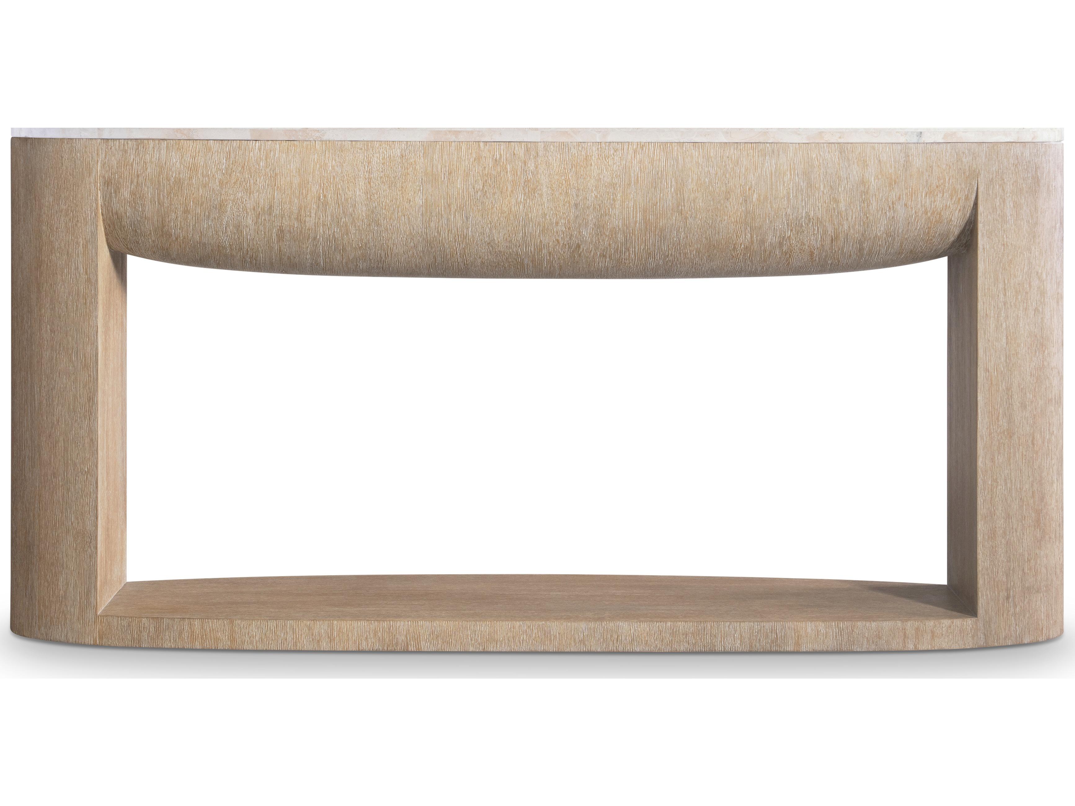 Bernhardt Loggia Oval Marble Console Table